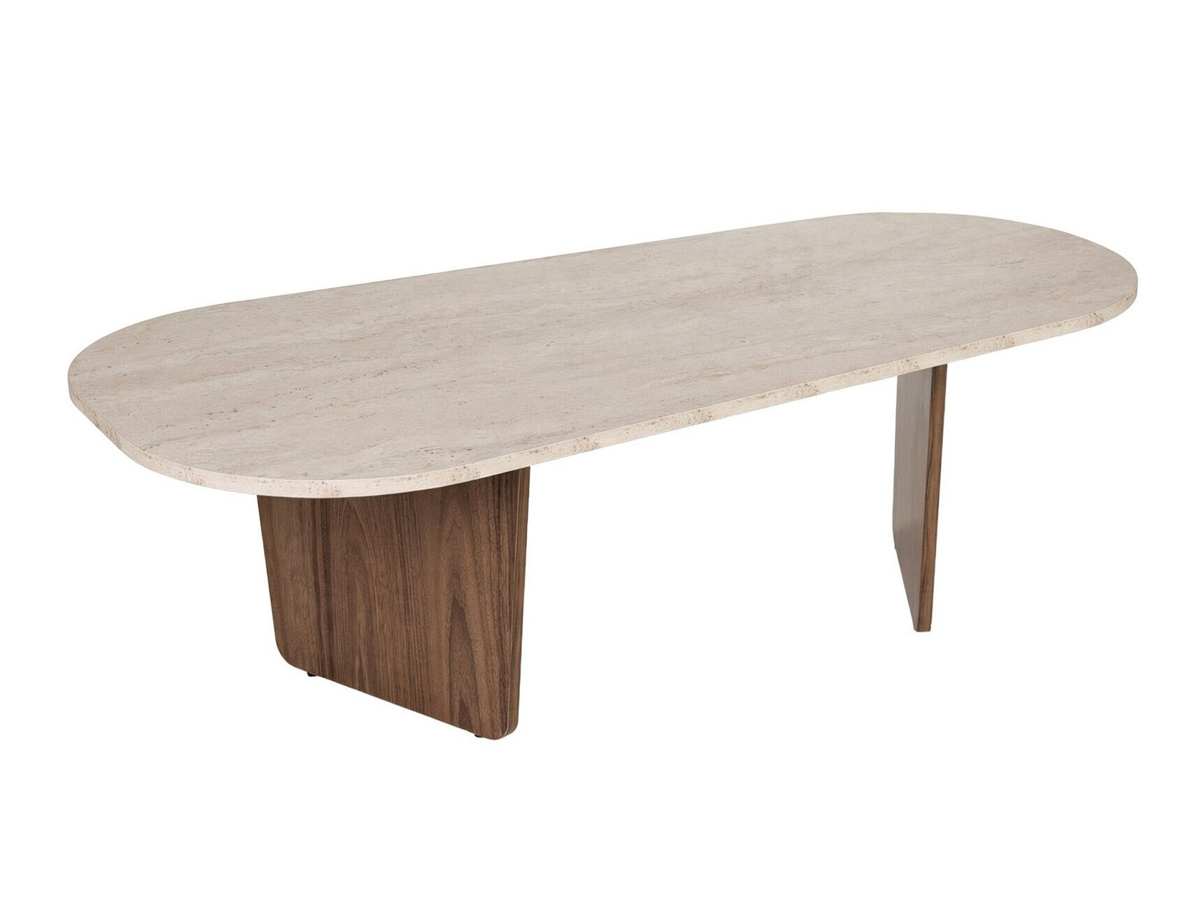 Măsuță de cafea Novato 135 (Deschis Travertine + Nuc)