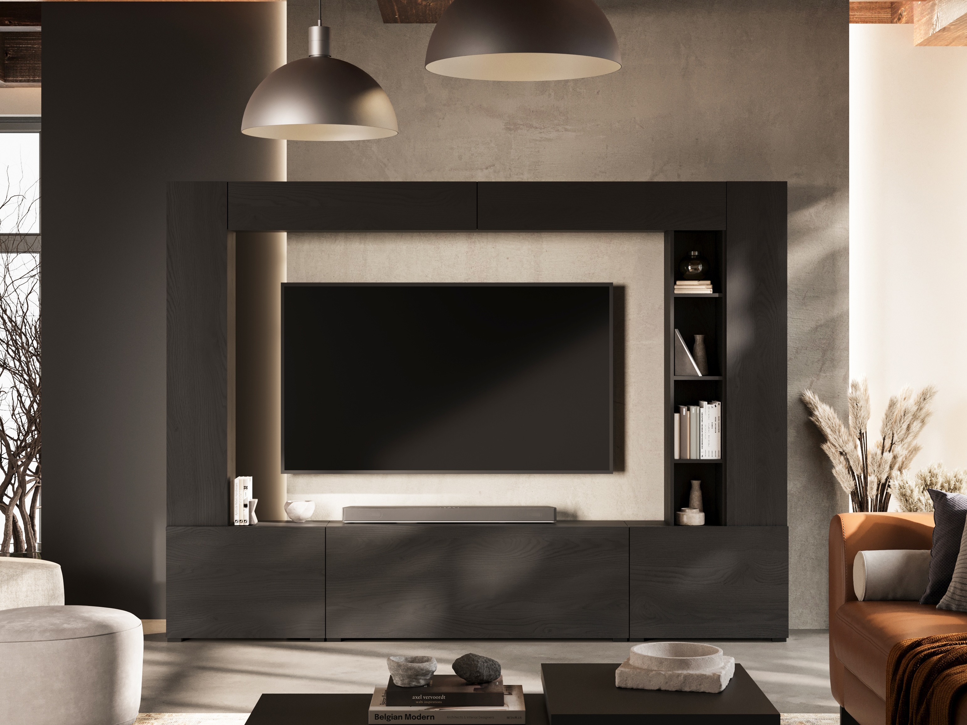 Set de living Austin 392 (Negru)