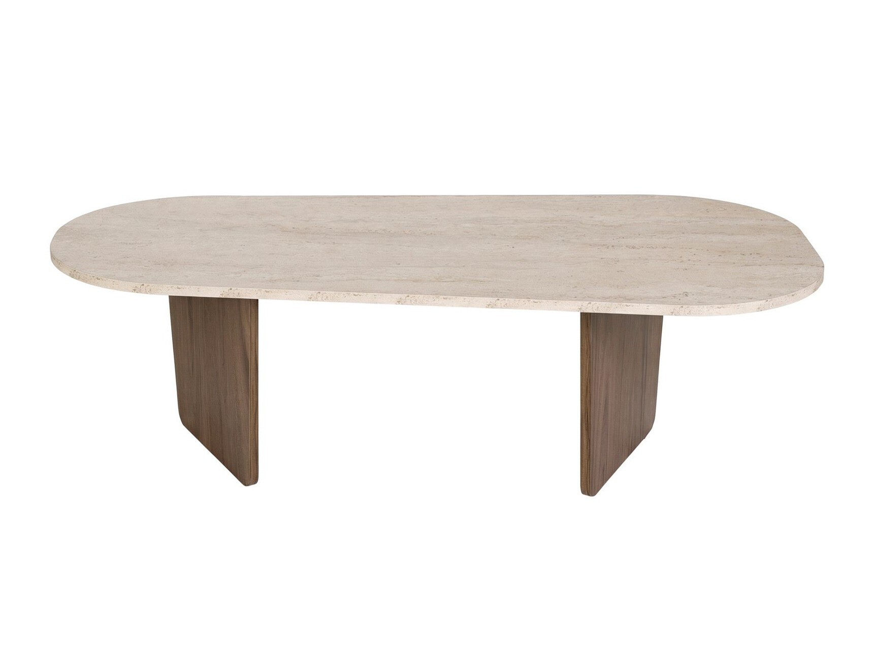 Măsuță de cafea Novato 135 (Deschis Travertine + Nuc)