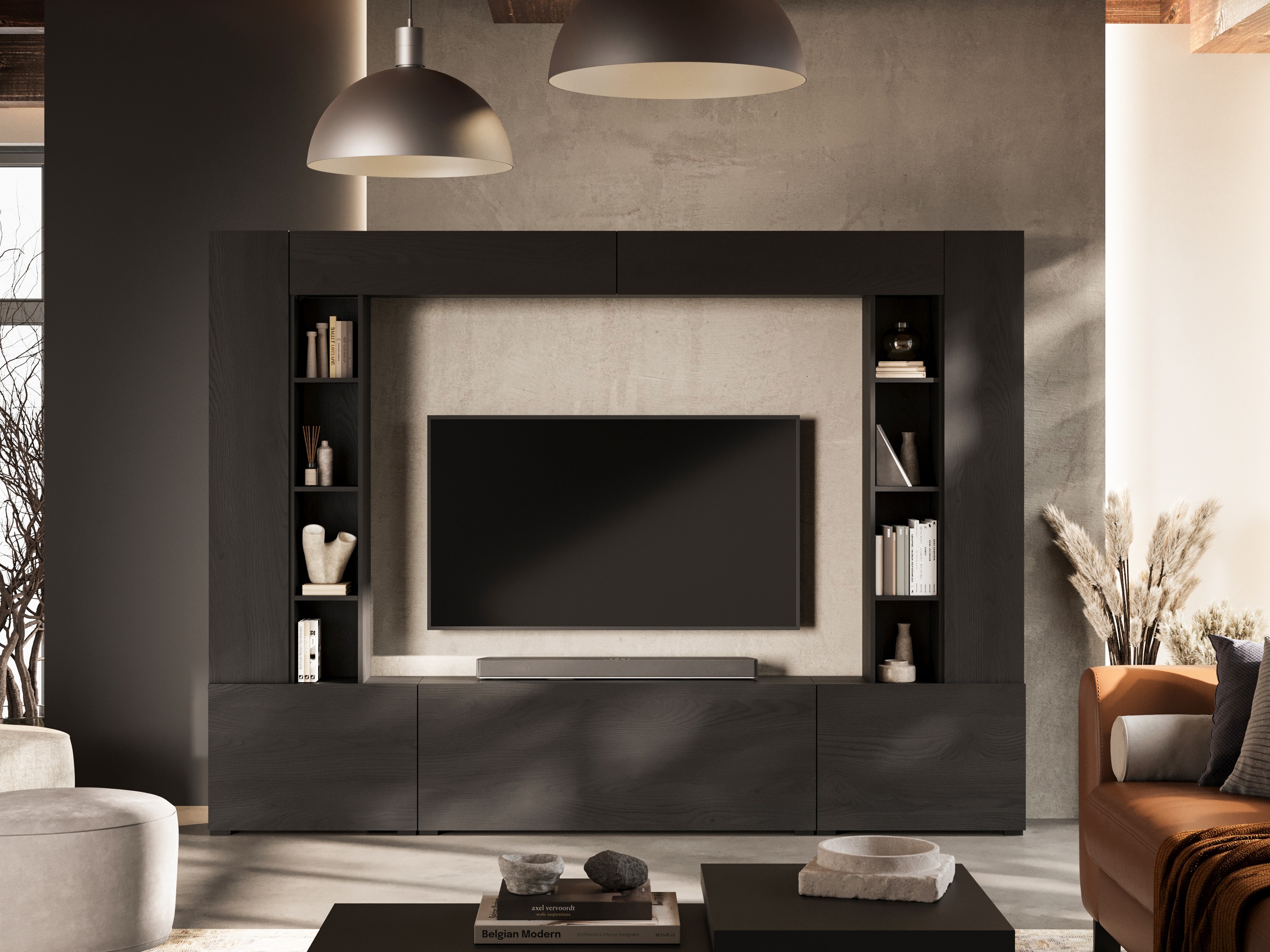Set de living Austin 392 (Negru)