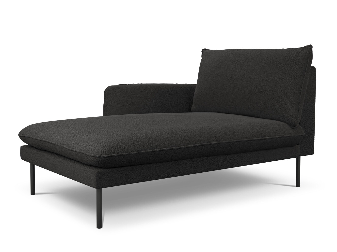 Canapea tip șezlong Ferlevi 116 (Ascot Black)