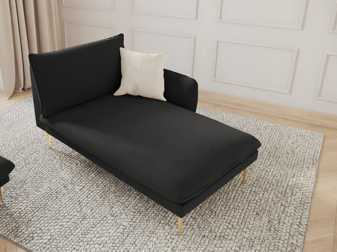 Canapea tip șezlong Ferlevi 116 (Ascot Black)