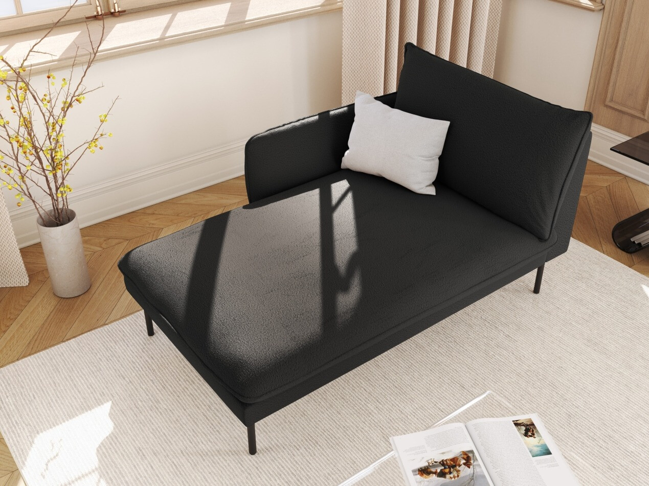 Canapea tip șezlong Ferlevi 134 (Ascot Black)
