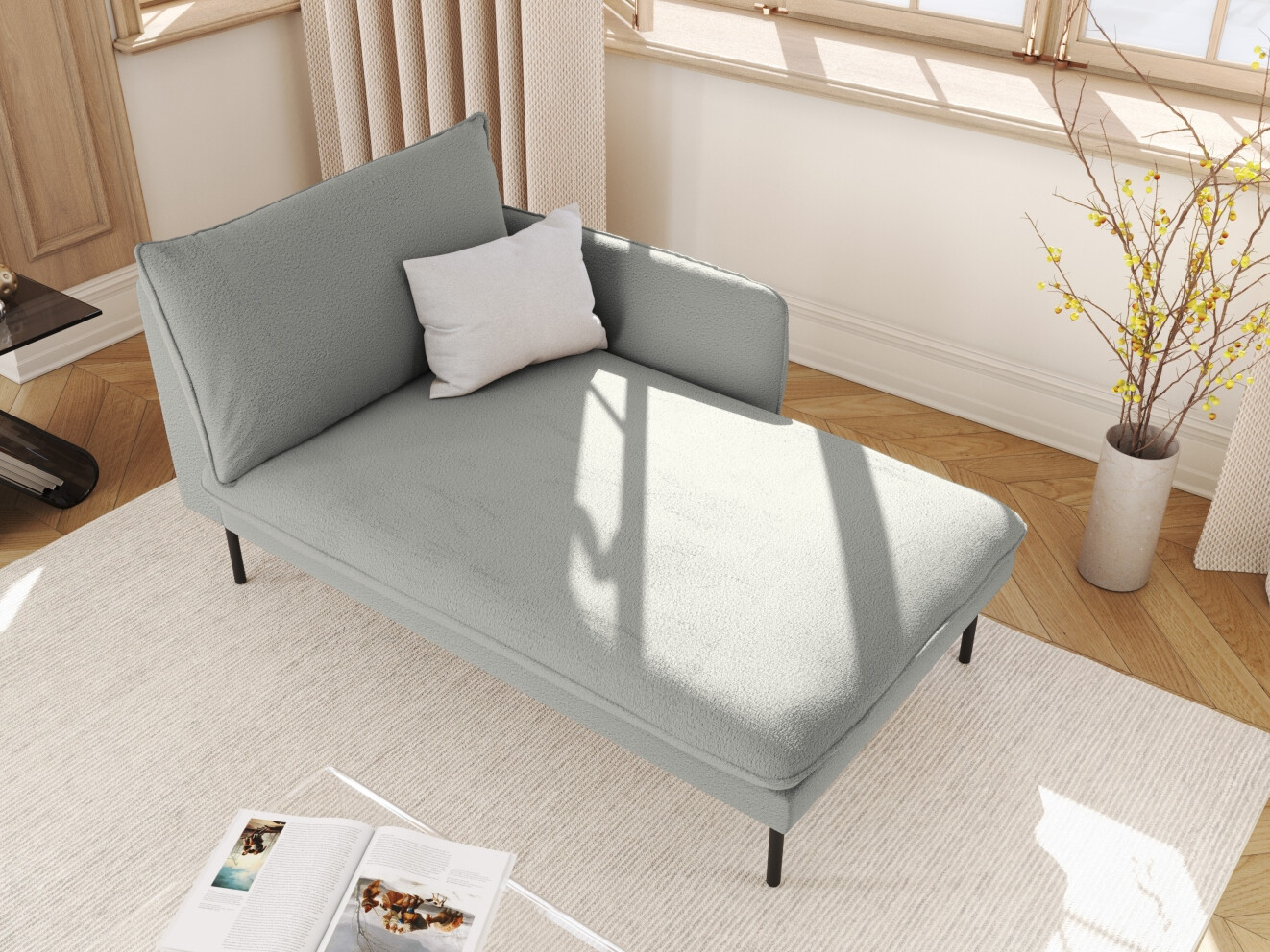 Canapea tip șezlong Ferlevi 134 (Ascot Taupe)