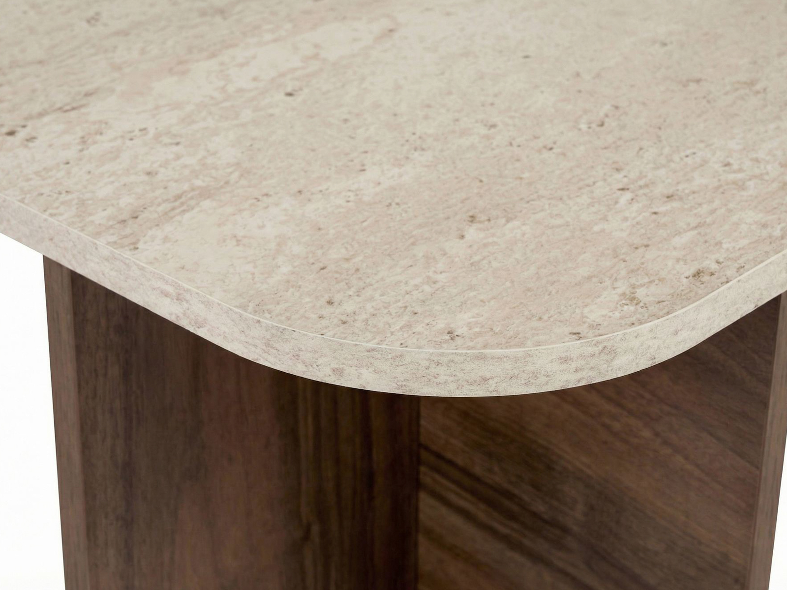 Măsuță de cafea Novato 164 (Nuc + Deschis Travertine)
