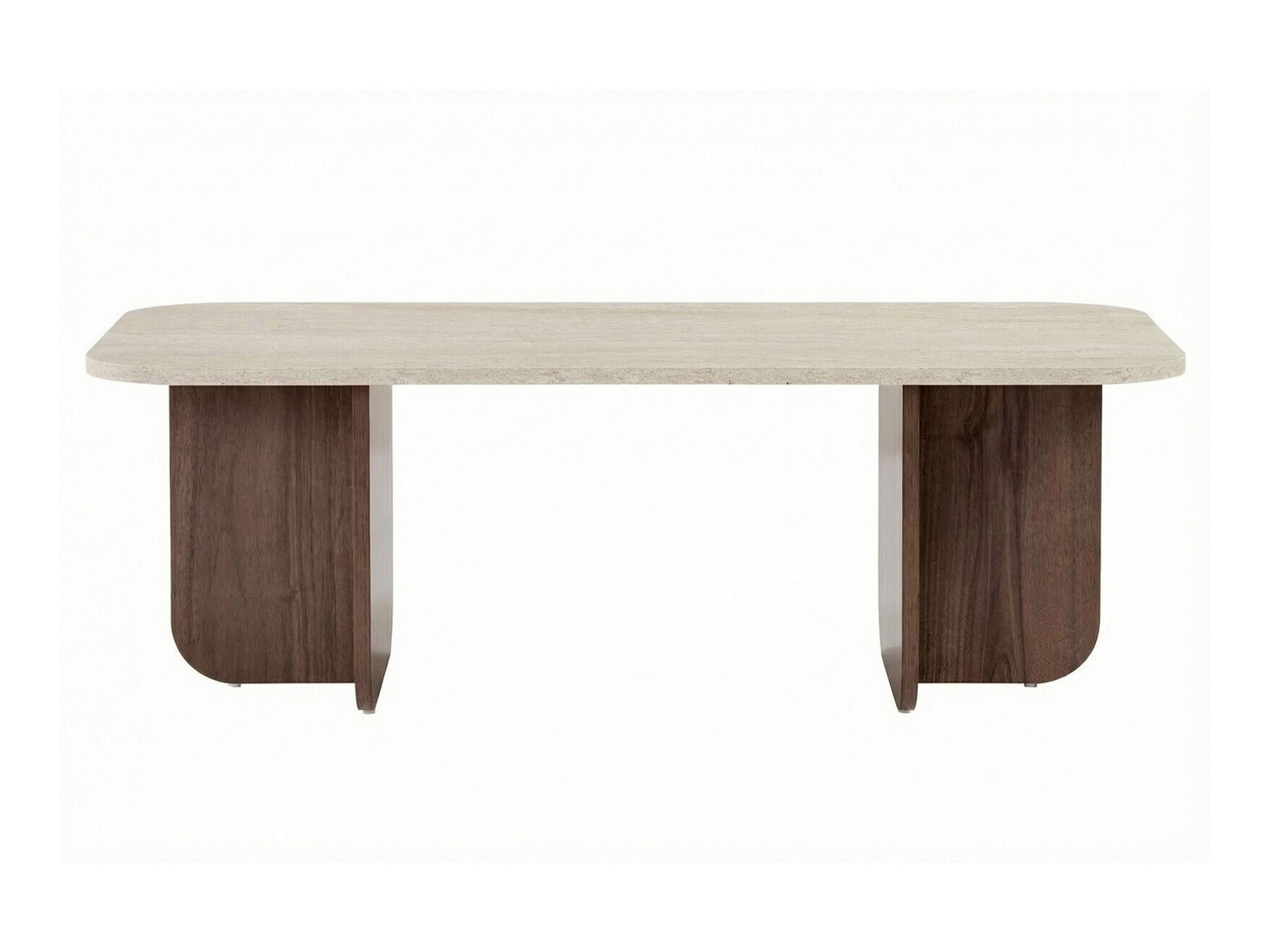 Măsuță de cafea Novato 164 (Nuc + Deschis Travertine)