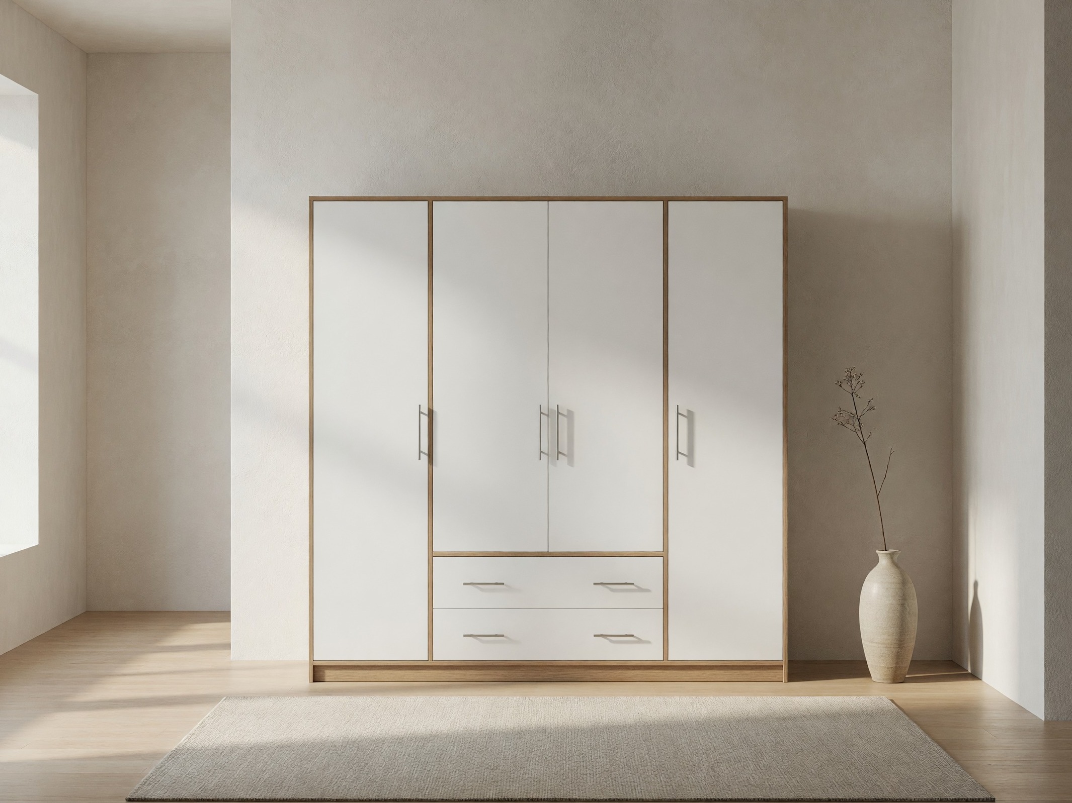 Dulap Cavmero 100 (Stejar Sonoma + Alb)