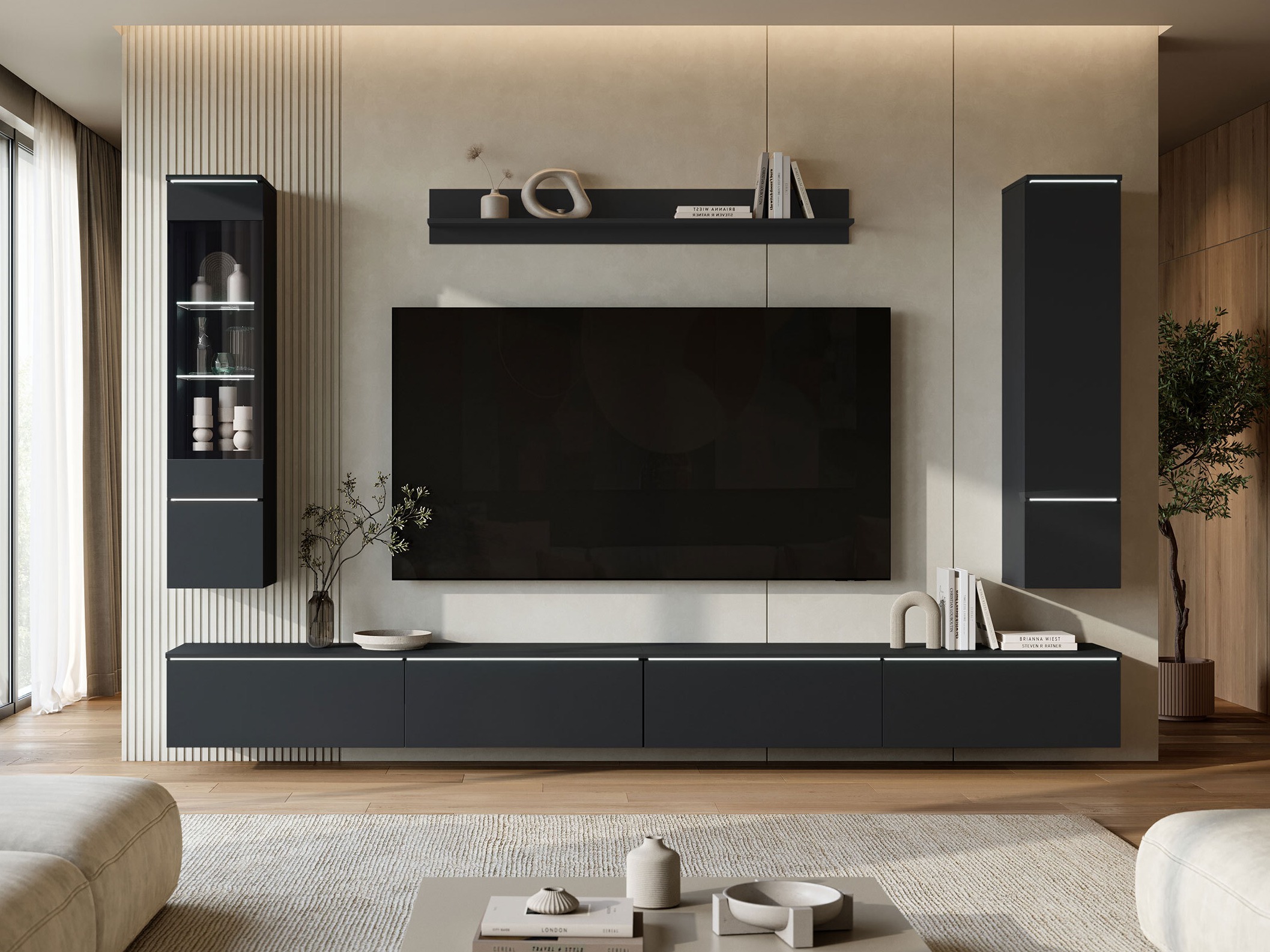 Set de living Mirfivo 110 (Negru)