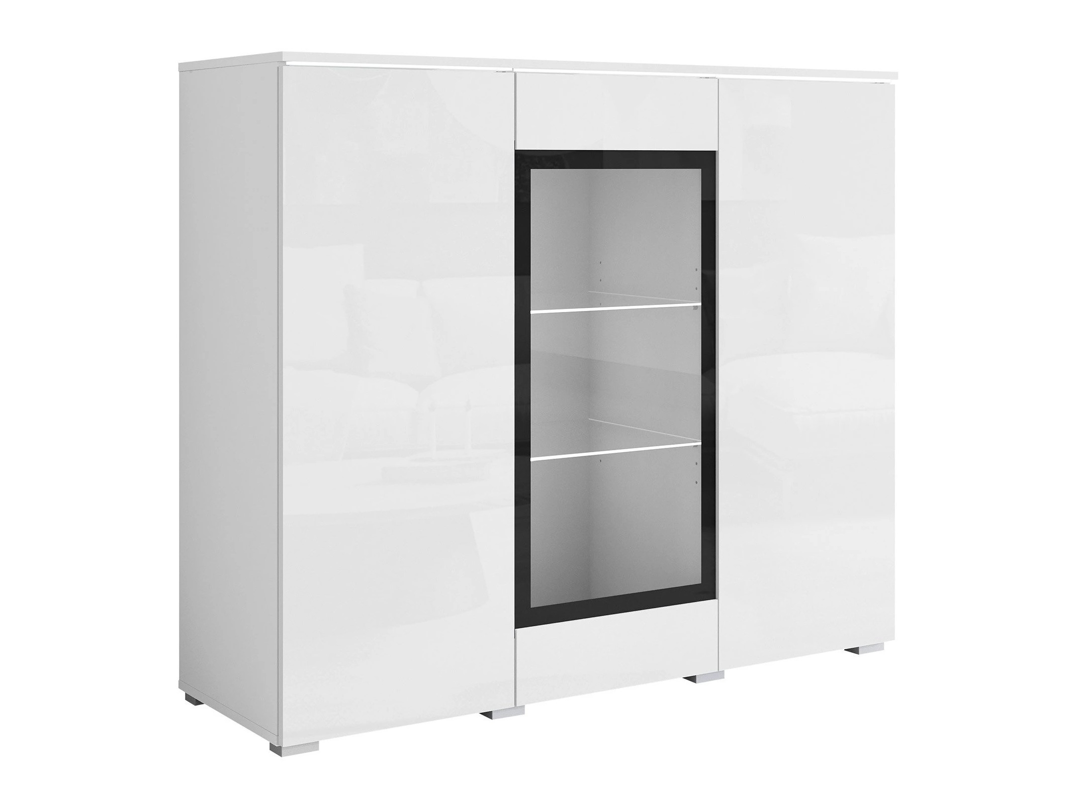 Bufet Mirfivo 103 (Alb + Alb lucios)