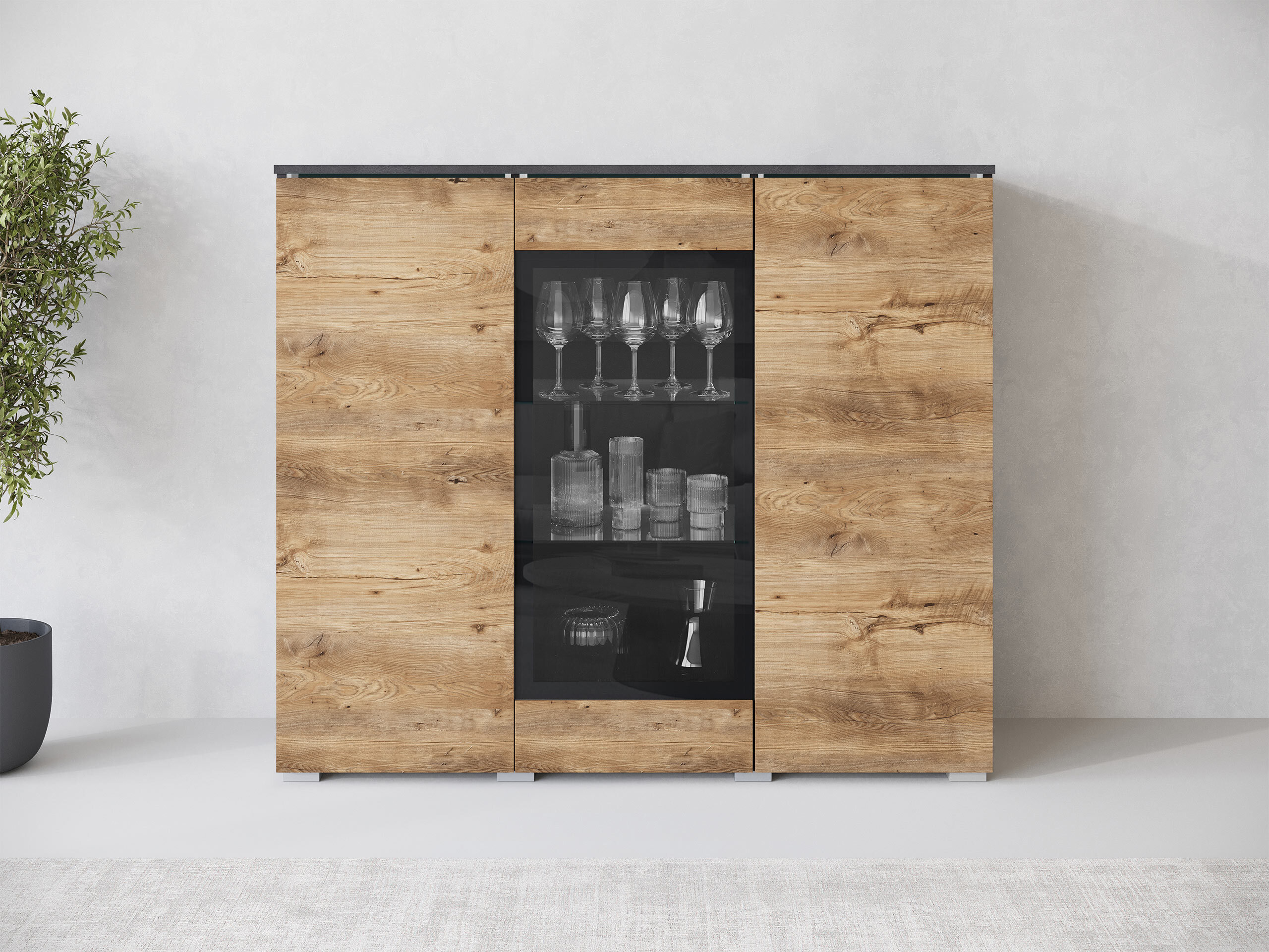 Bufet Mirfivo 103 (Matera gri + Castan)
