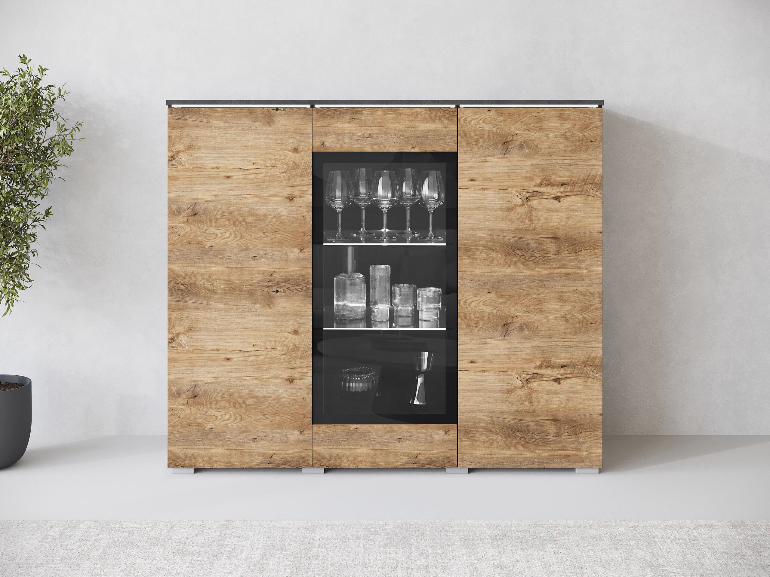 Bufet Mirfivo 103 (Matera gri + Castan)
