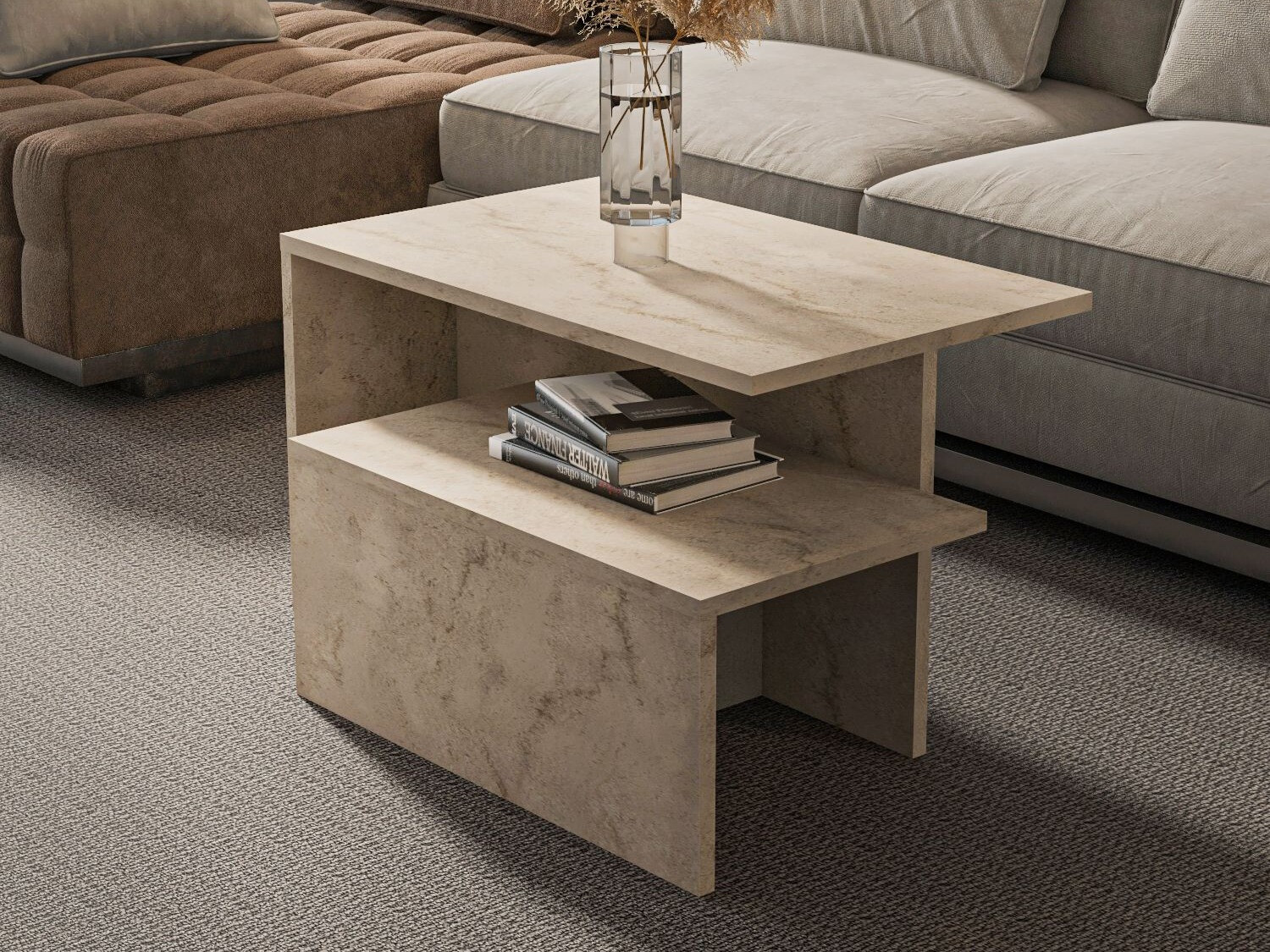 Set de măsuțe de cafea Kailua 2750 (Deschis Travertine)