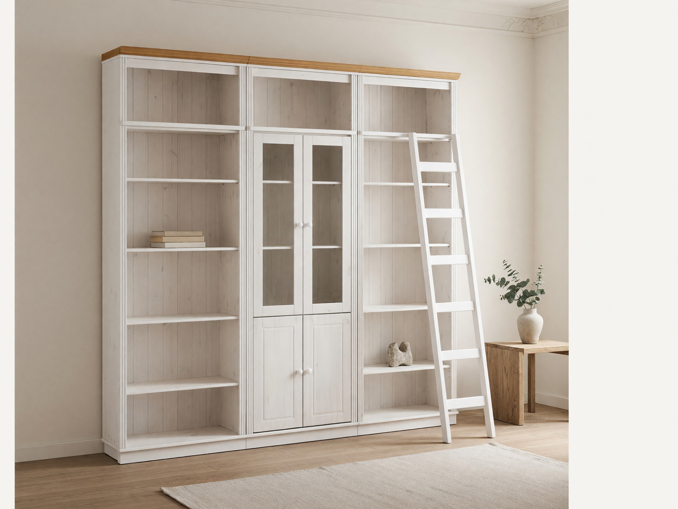 Set de rafturi Saltoro 126 (Alb + Stejar Honey)