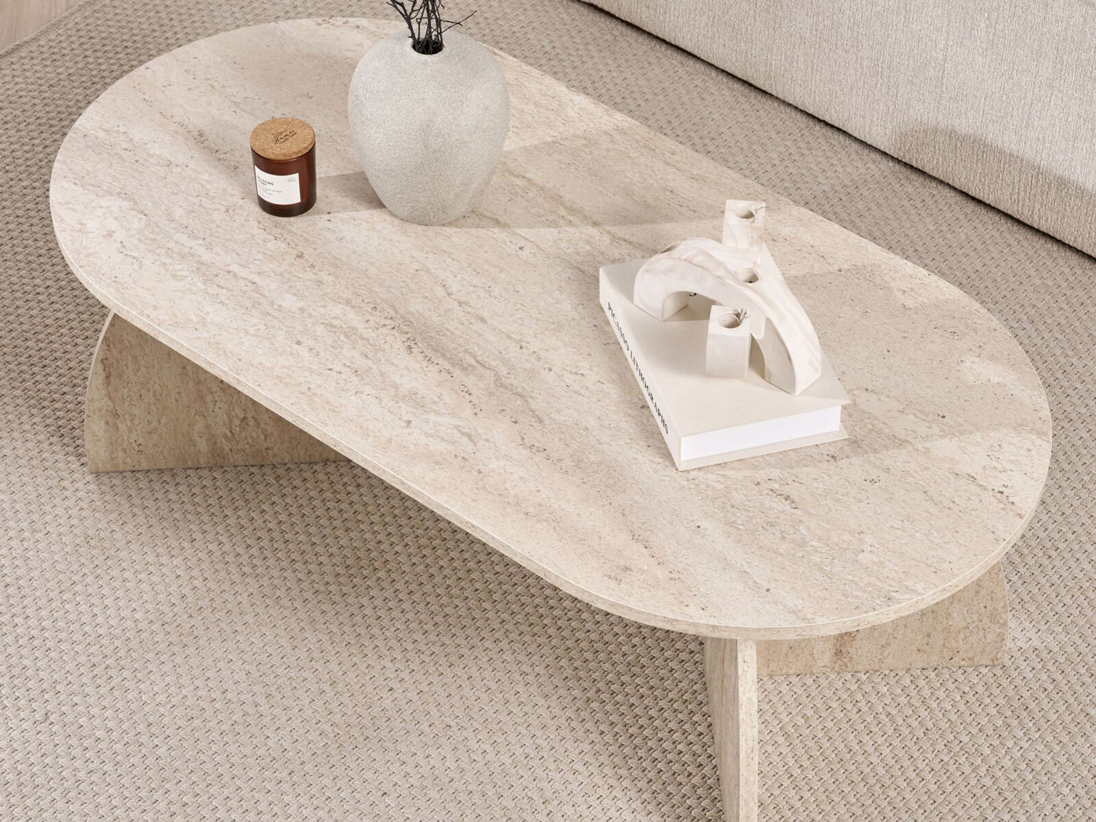 Măsuță de cafea Novato 168 (Deschis Travertine)
