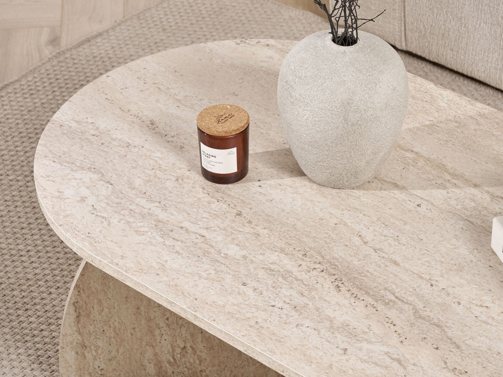 Măsuță de cafea Novato 168 (Deschis Travertine)
