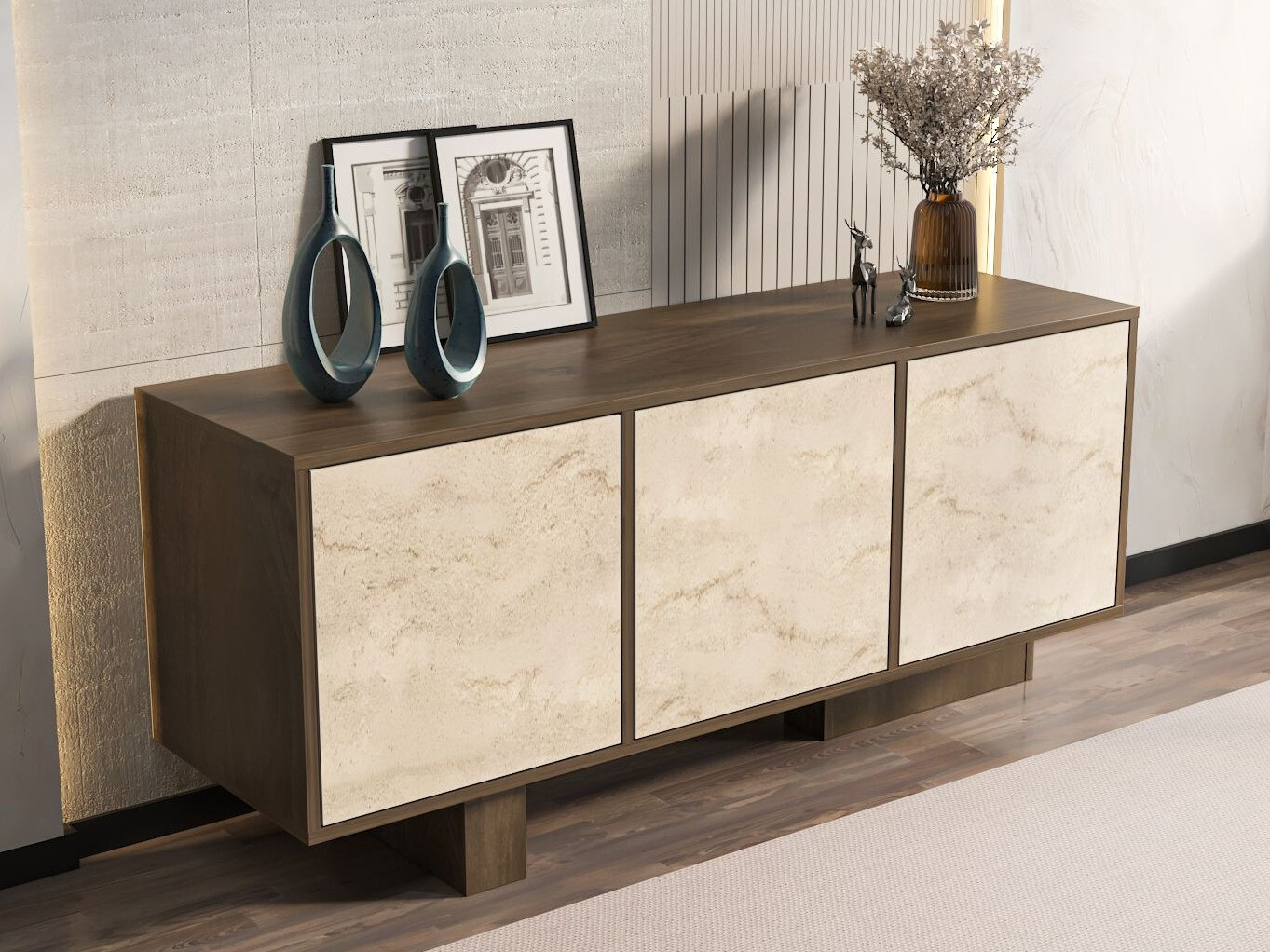 Bufet Kailua 2761 (Nuc + Deschis Travertine)