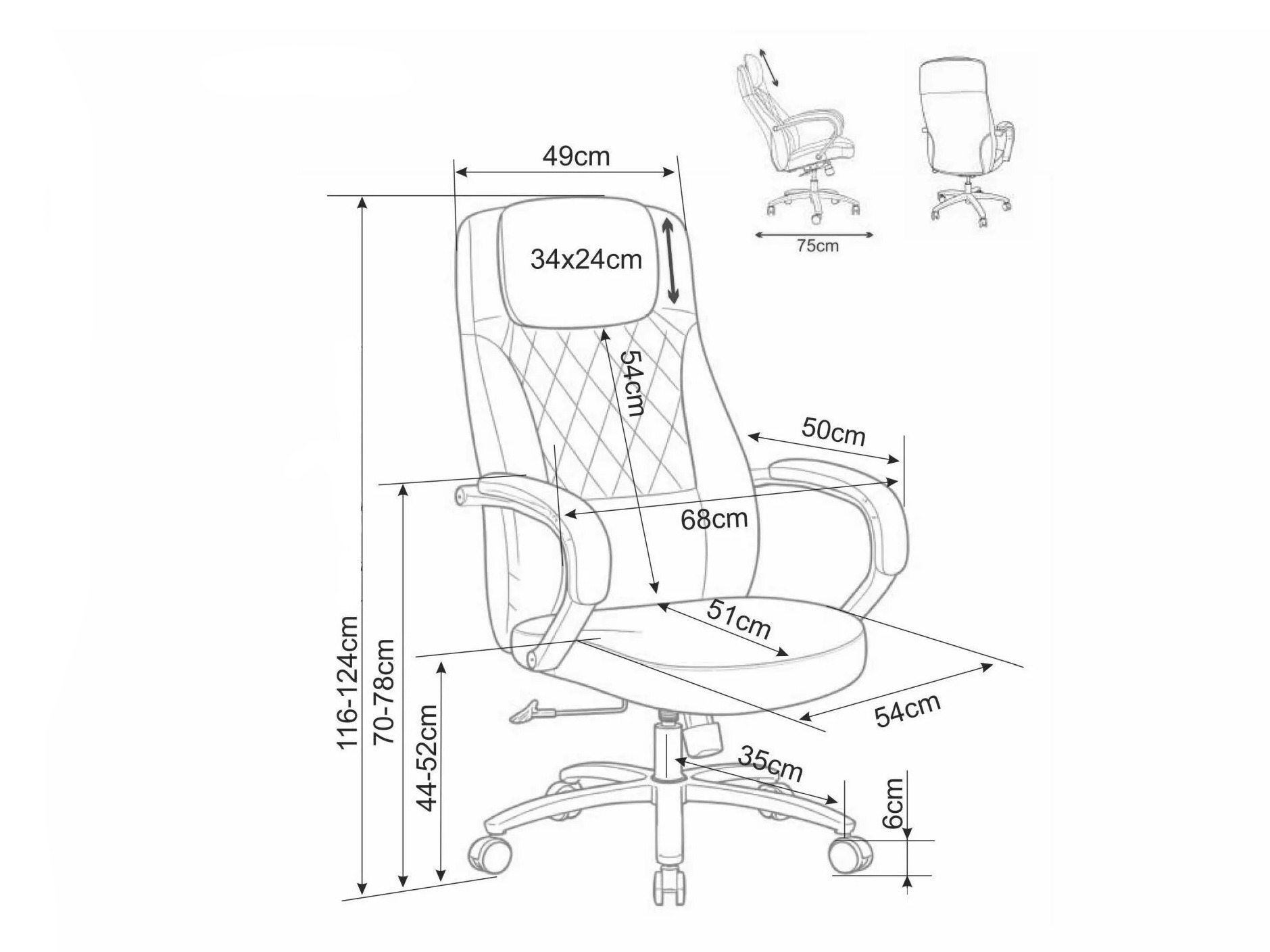 Scaun de birou Detroit 970 (Bej)