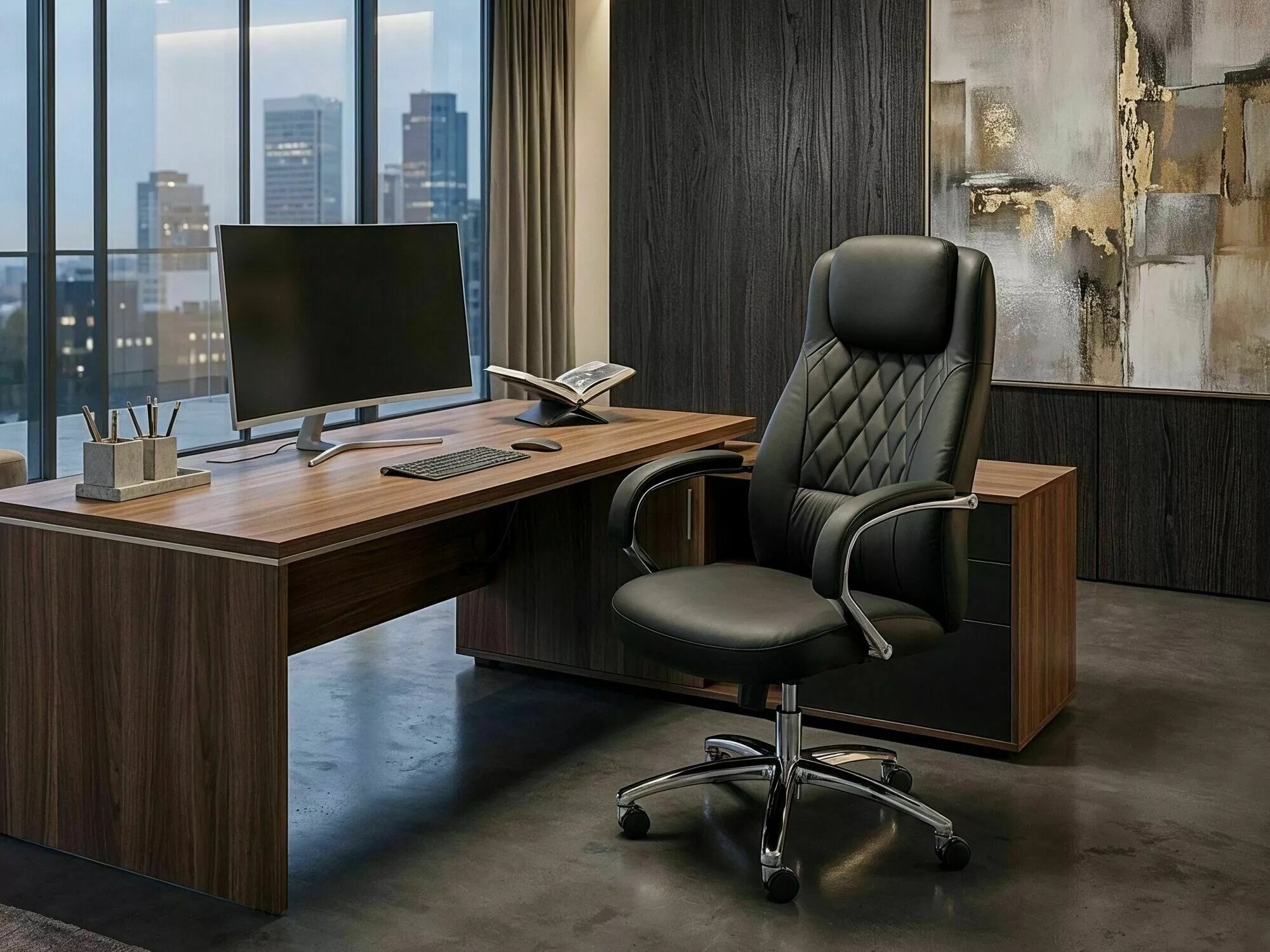 Scaun de birou Detroit 970 (Negru)