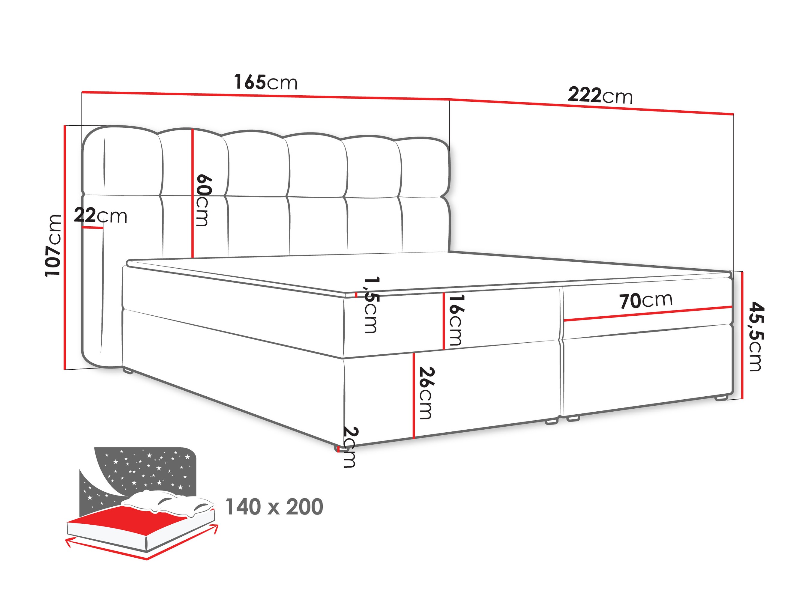 Pat boxspring Stonecrest 113 (Lambi 03)