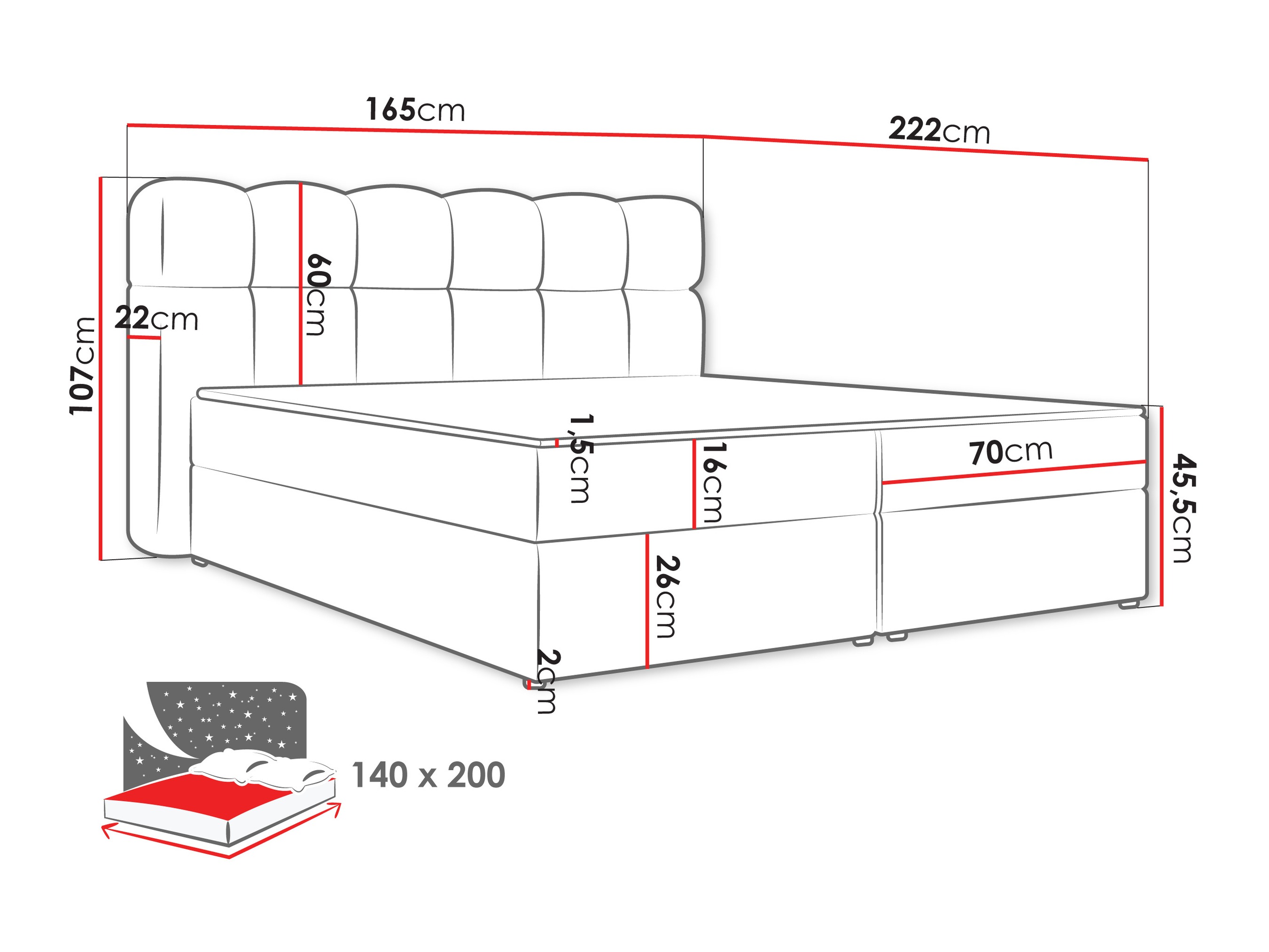 Pat boxspring Stonecrest 113 (Lambi 04)