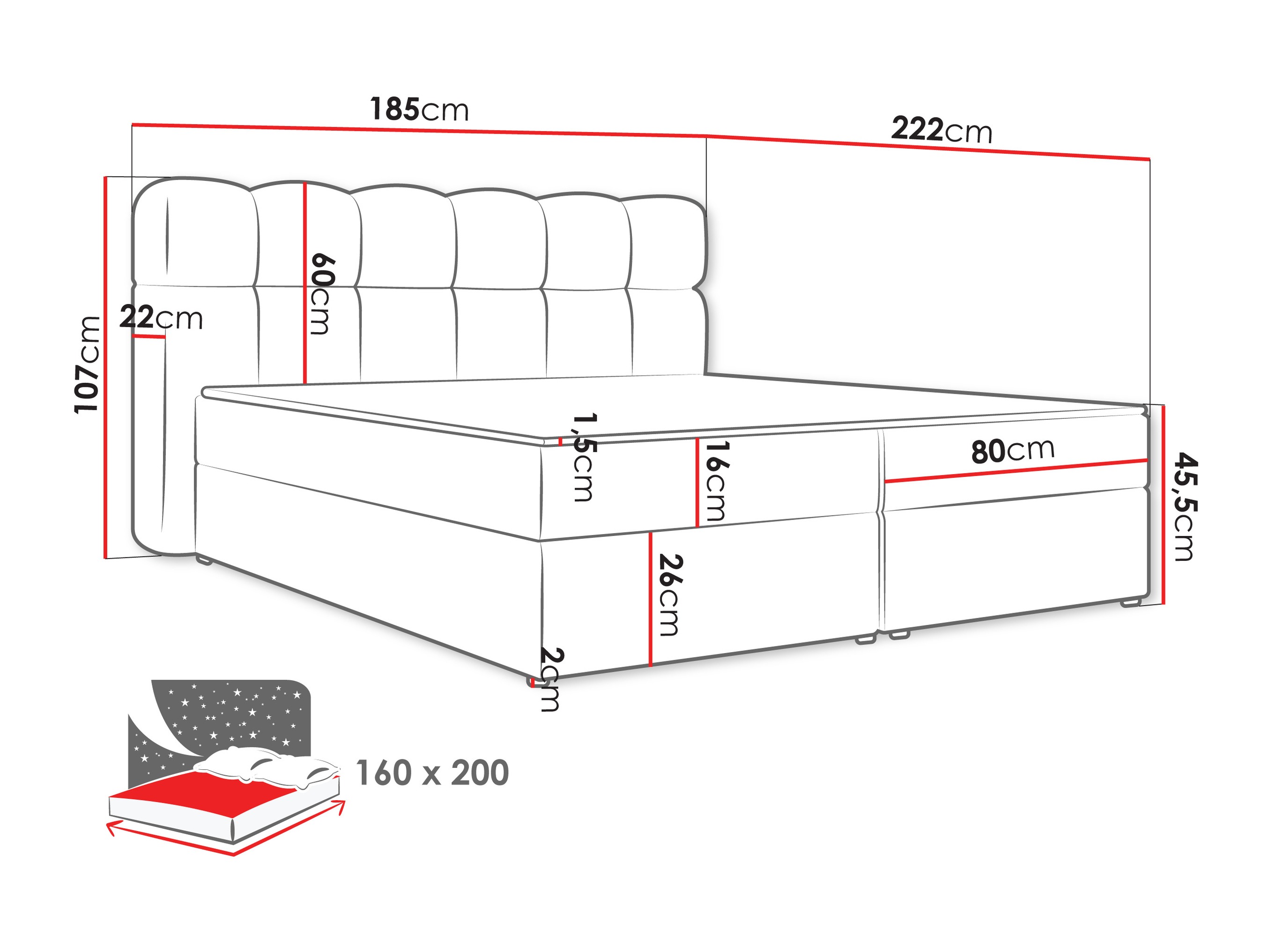 Pat boxspring Stonecrest 113 (Lambi 04)
