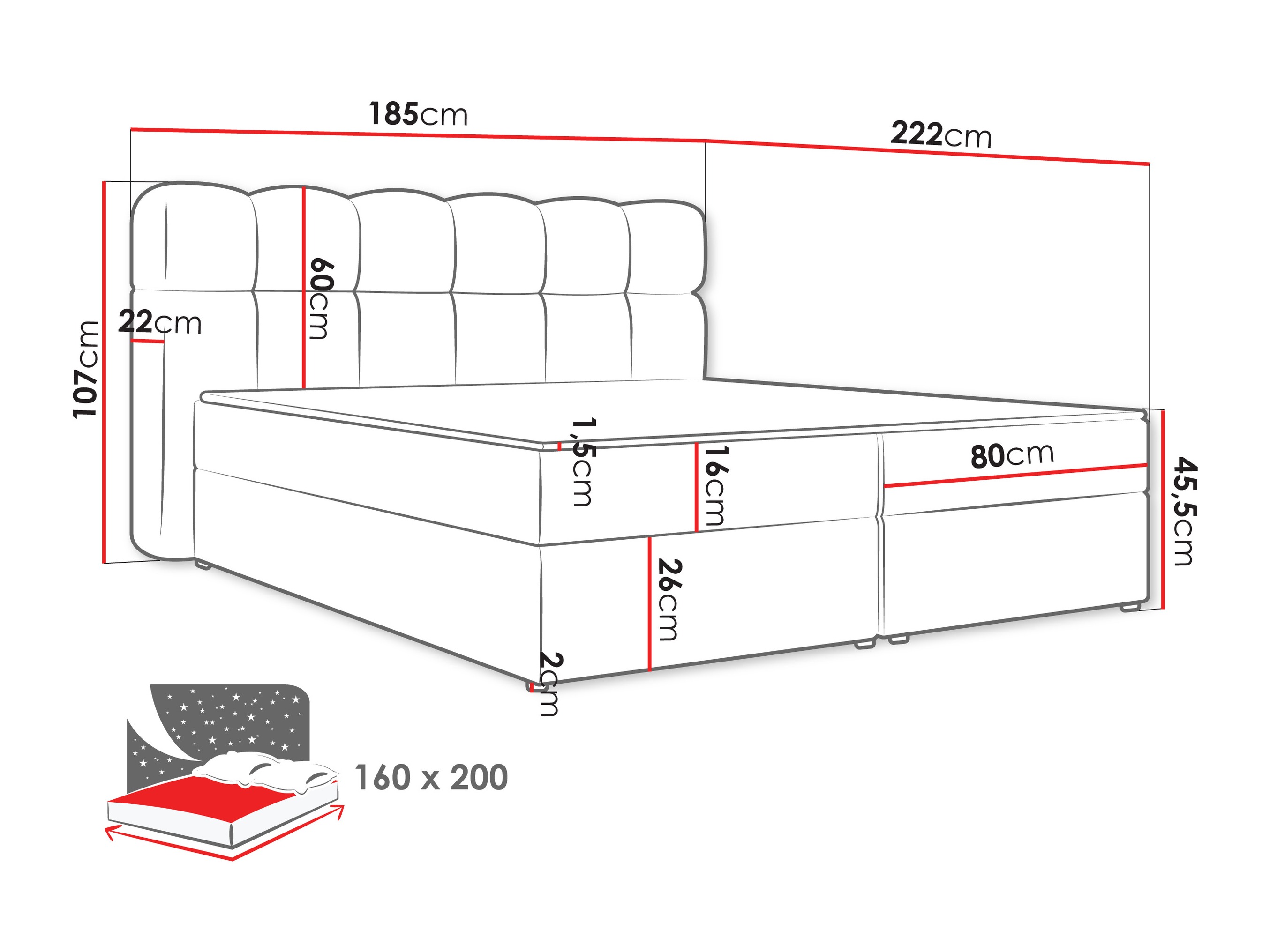 Pat boxspring Stonecrest 113 (Lambi 06)