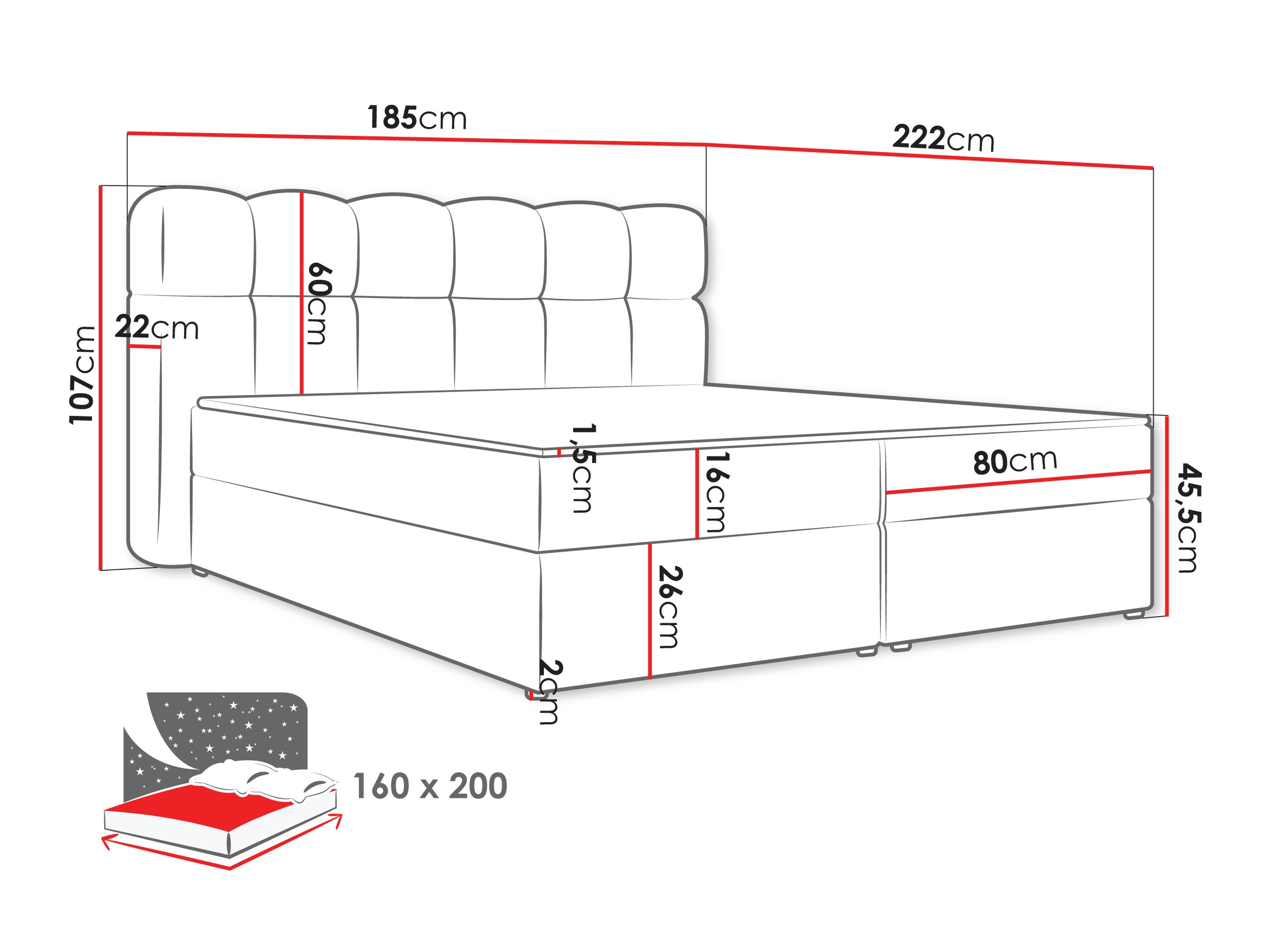 Pat boxspring Stonecrest 113 (Lambi 07)