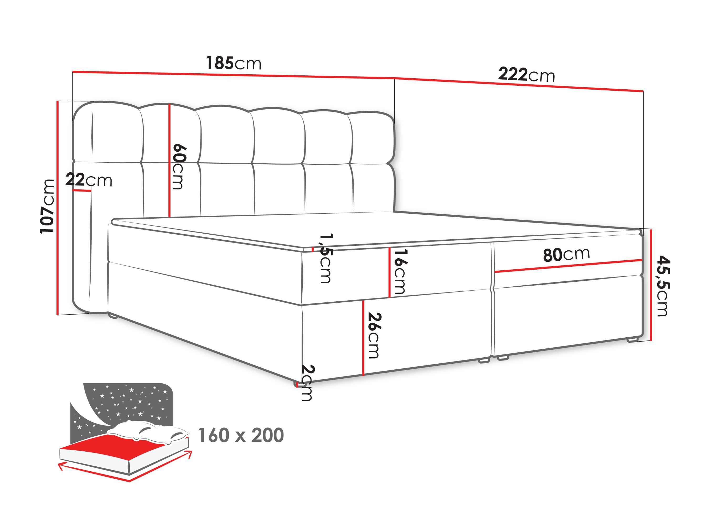 Pat boxspring Stonecrest 113 (Lambi 08)