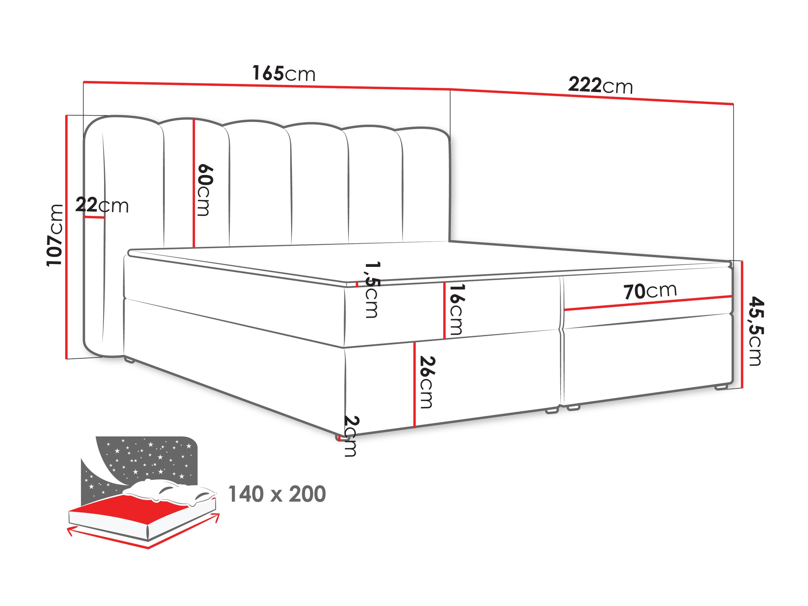 Pat boxspring Stonecrest 112 (Lambi 04)