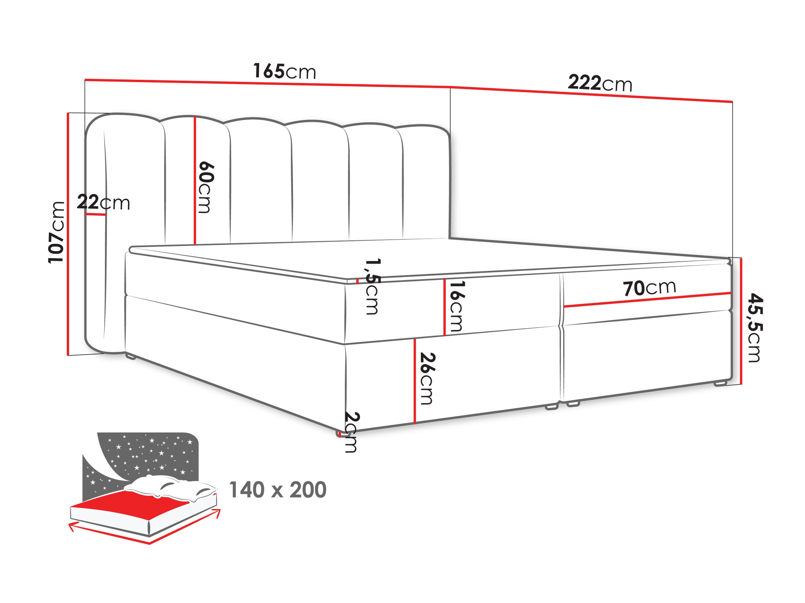 Pat boxspring Stonecrest 112 (Lambi 07)