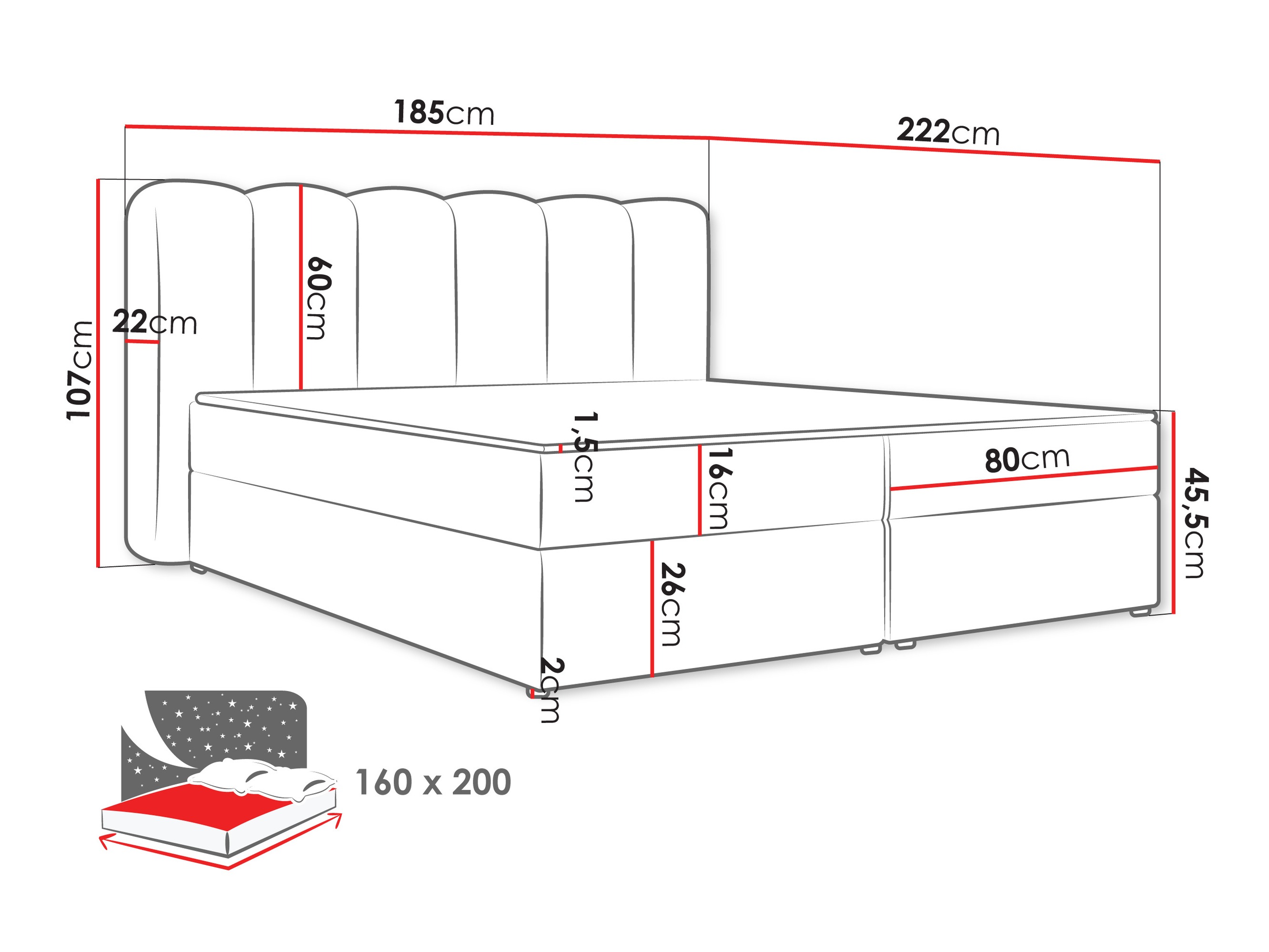 Pat boxspring Stonecrest 112 (Lambi 07)