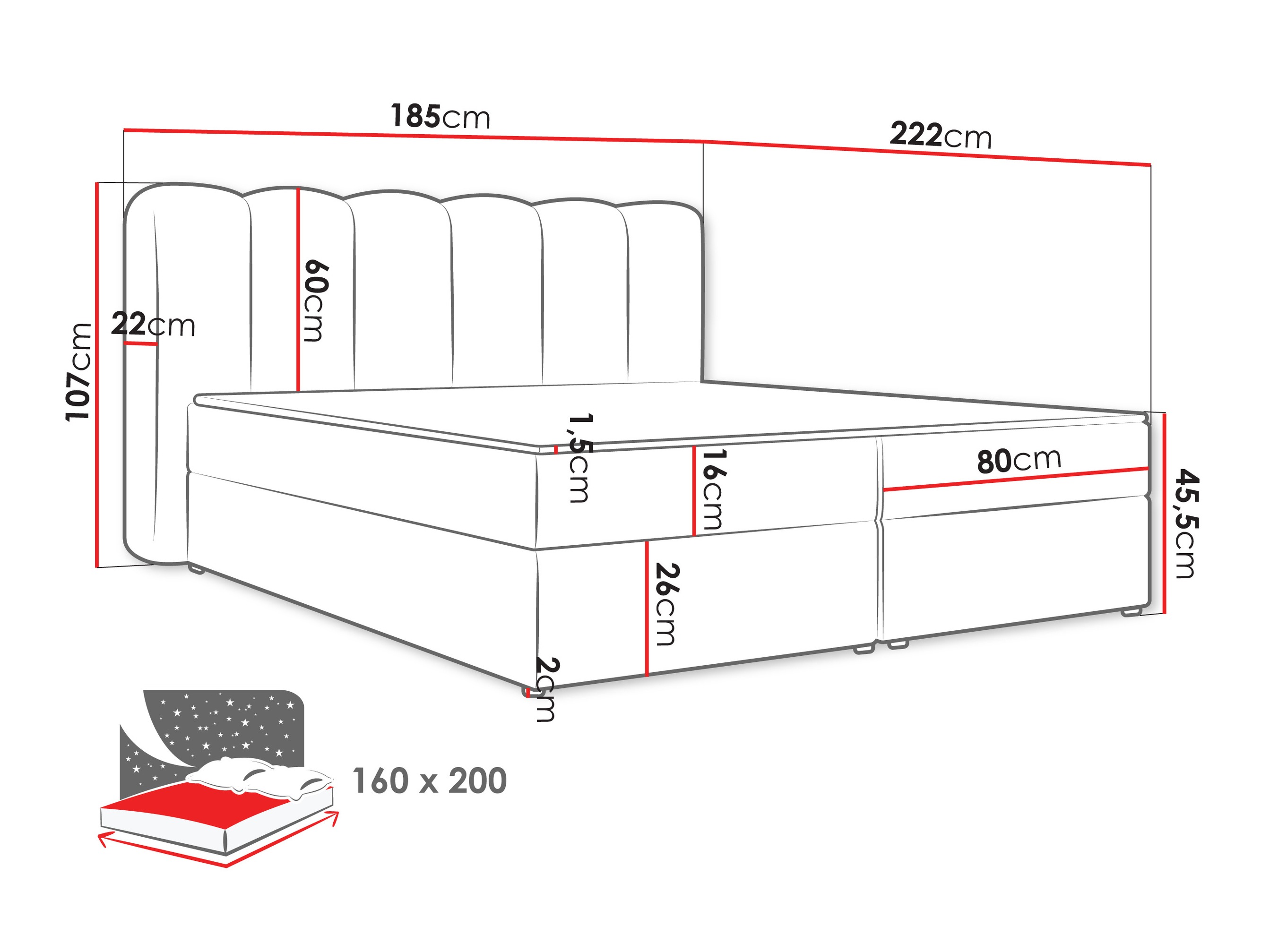 Pat boxspring Stonecrest 112 (Lambi 08)