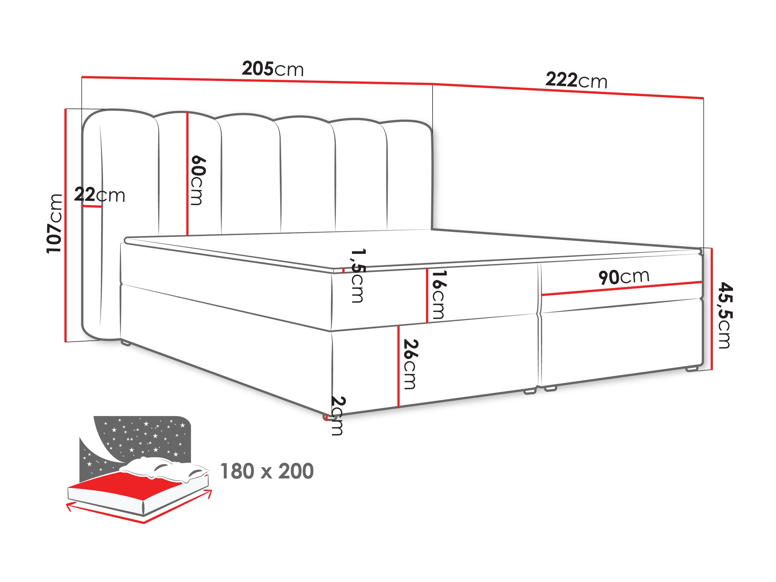 Pat boxspring Stonecrest 112 (Lambi 08)