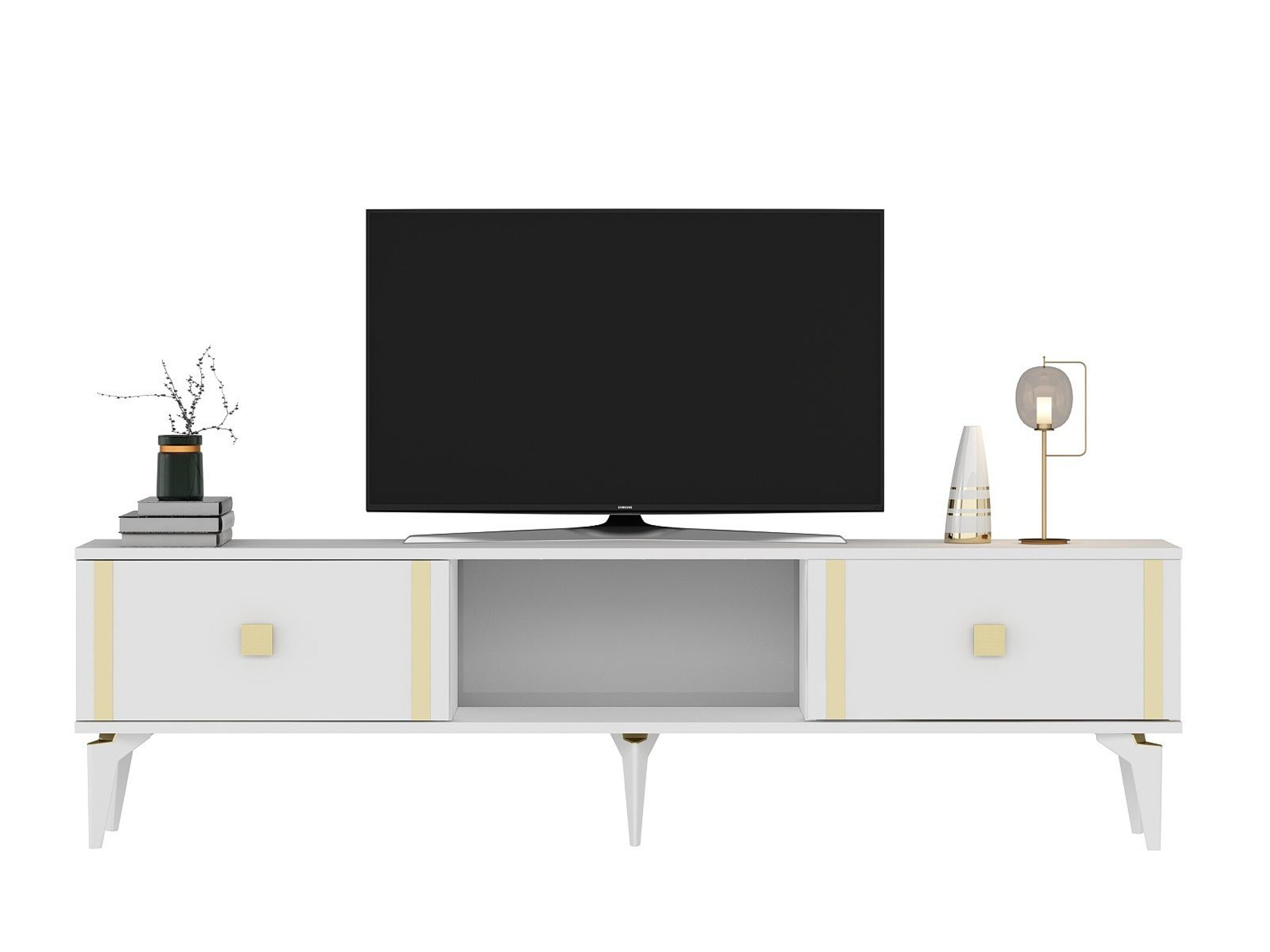Comodă TV Asheboro 205 (Alb)