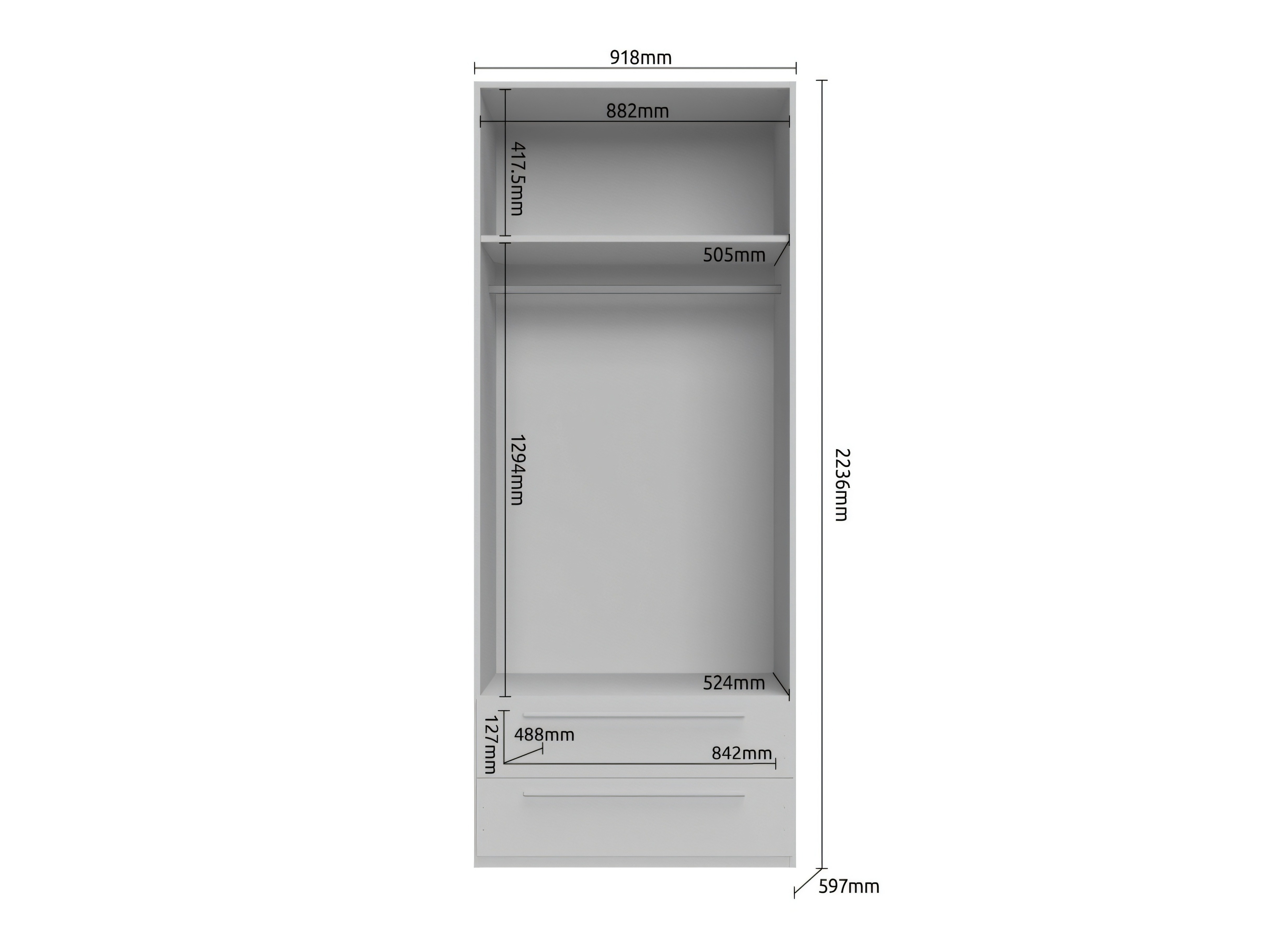 Dulap Tetalo 142 (Alb)