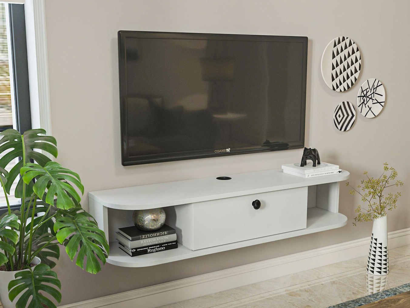 Comodă TV Asheboro 212 (Alb)