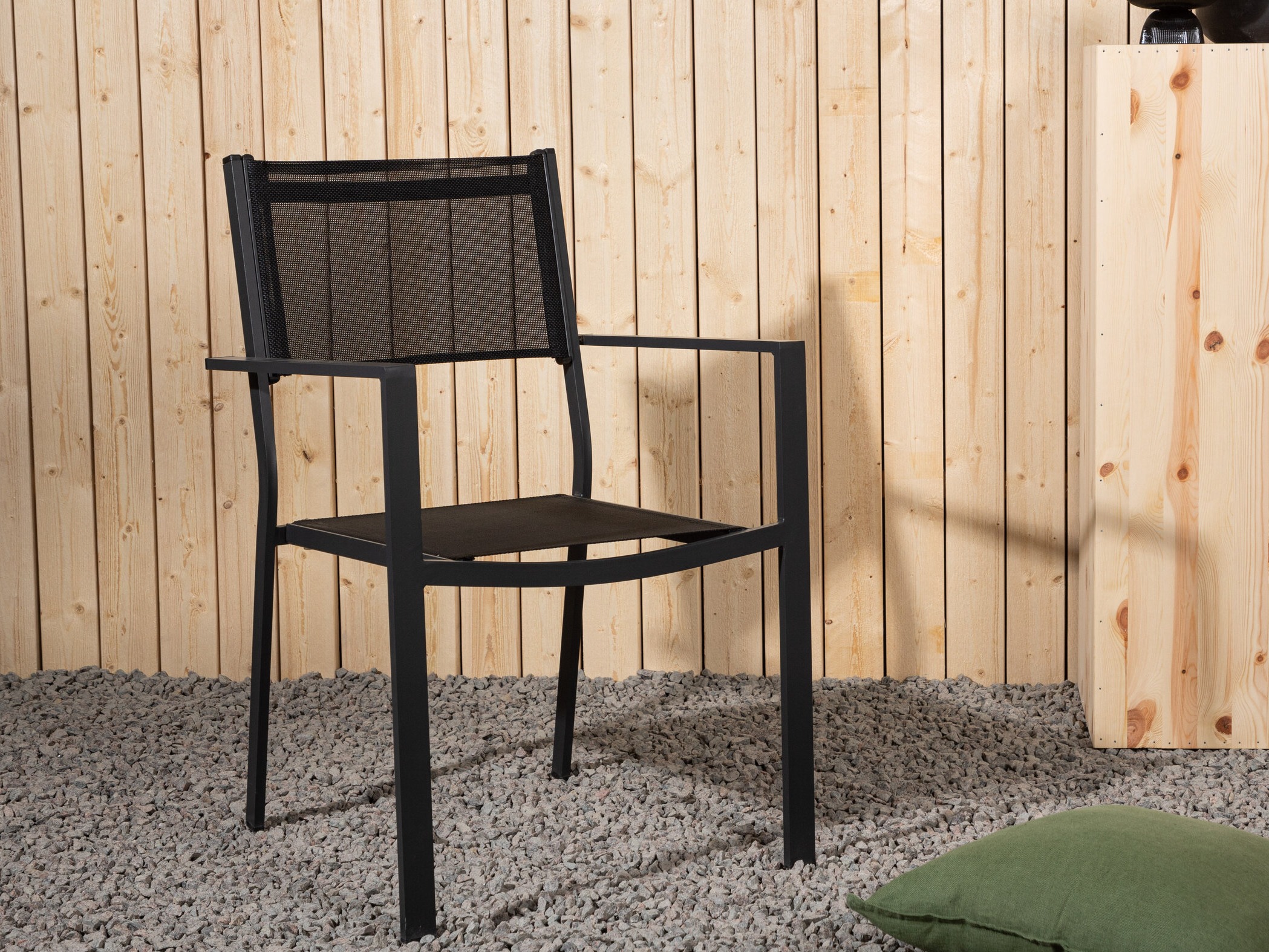 Scaun de exterior Dallas 746 (Negru + Gri deschis)