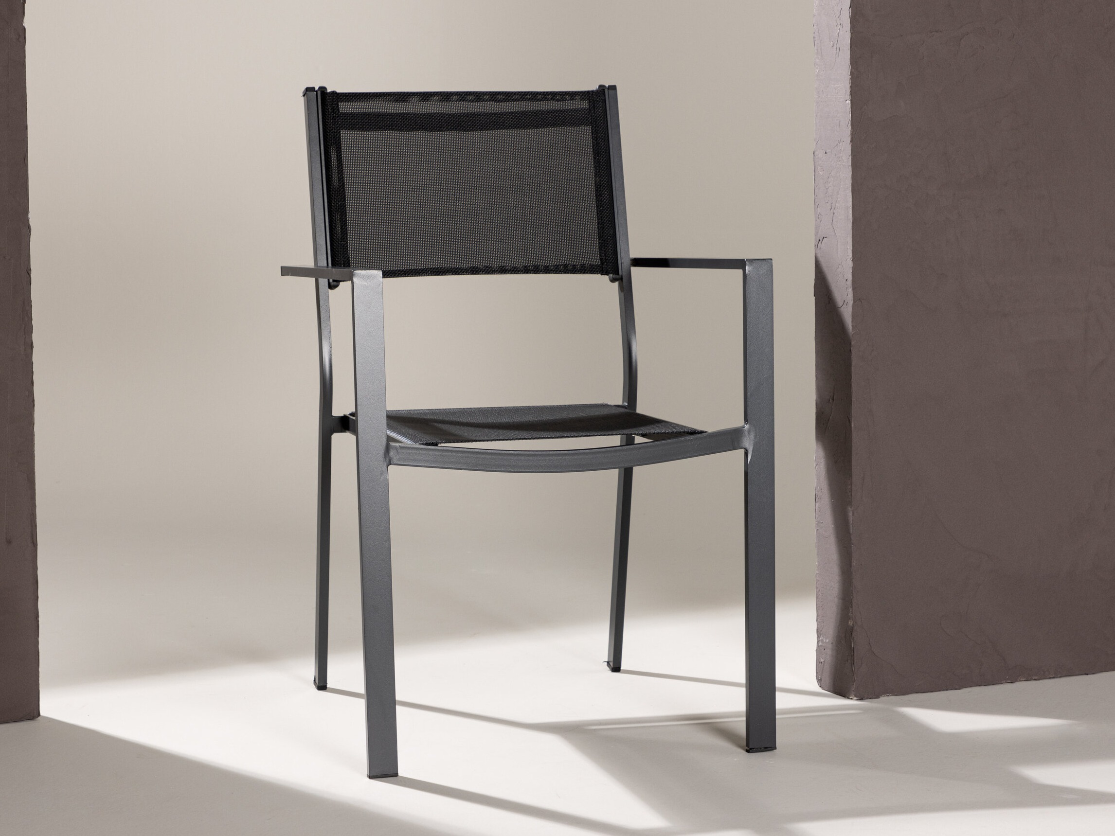 Scaun de exterior Dallas 746 (Negru + Gri deschis)