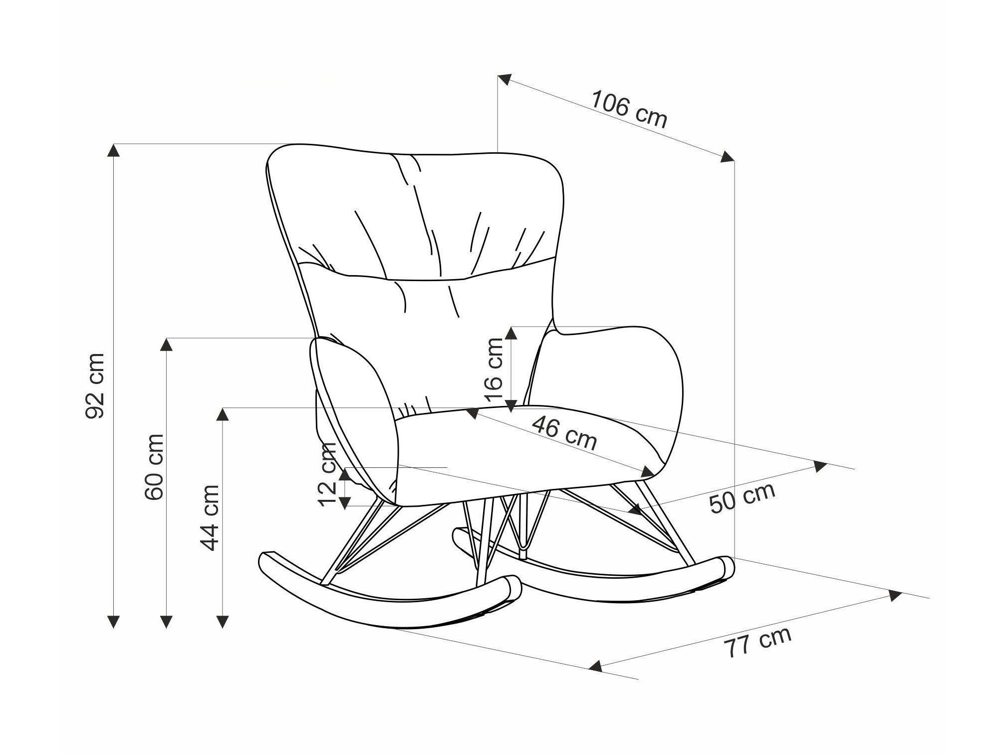 Scaun balansoar Houston 1594 (Gri)