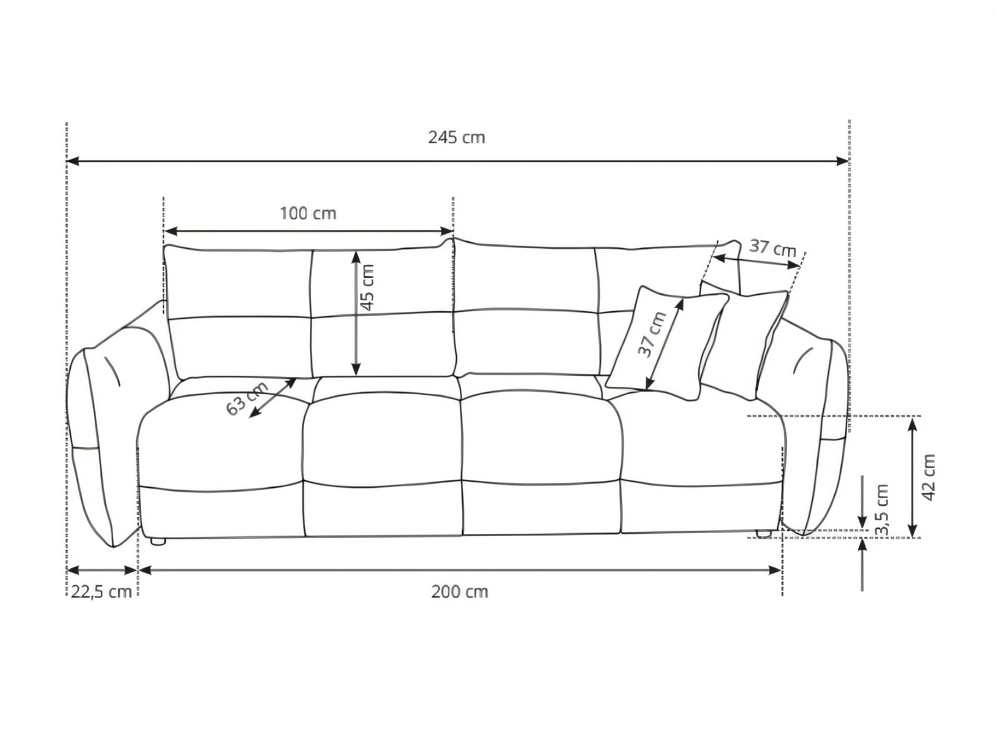 Canapea extensibilă Kingston 206 (Sicuro 60)
