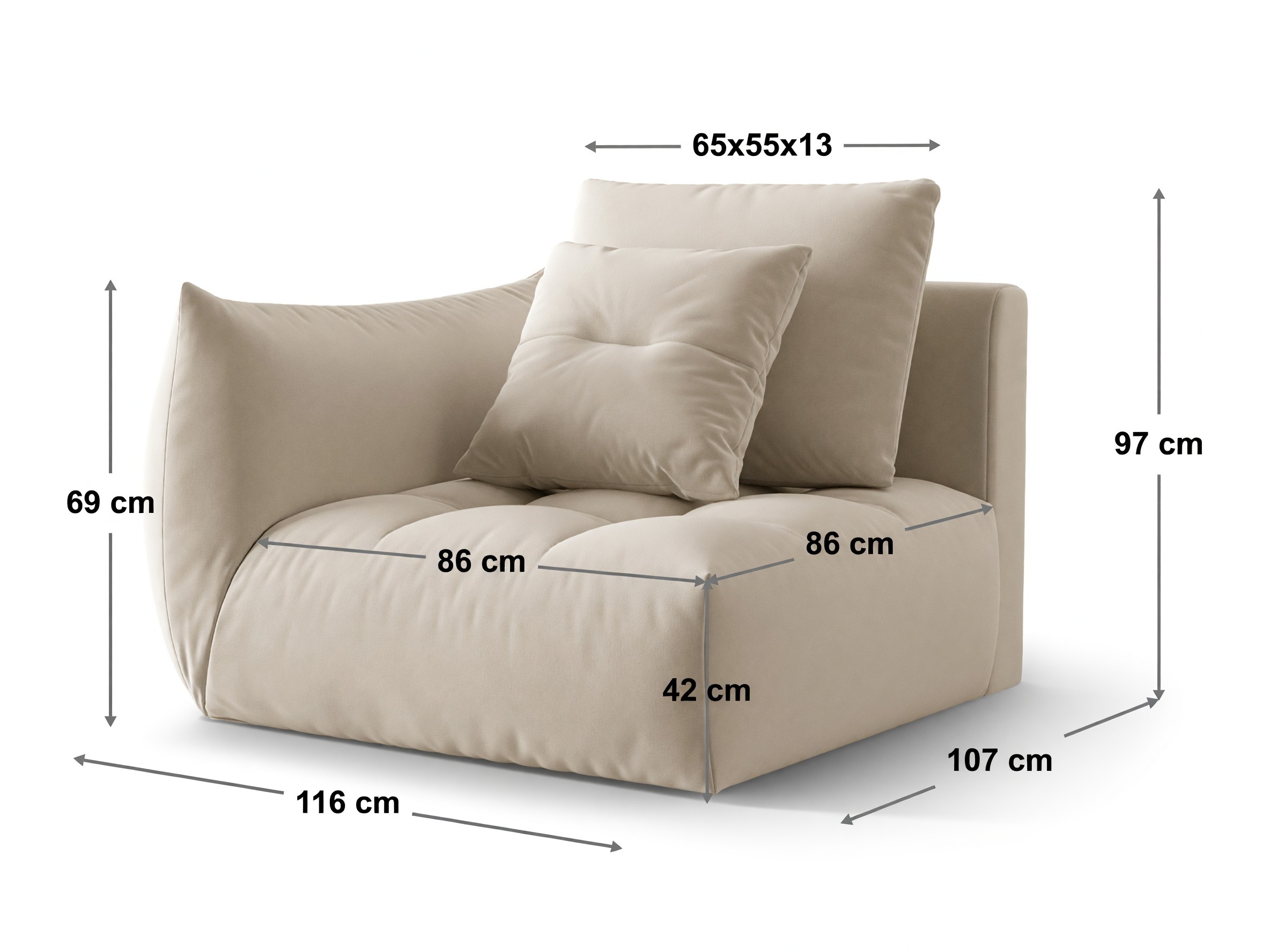 Sistem modular de șezut Benorli 108 (Casino Taupe)