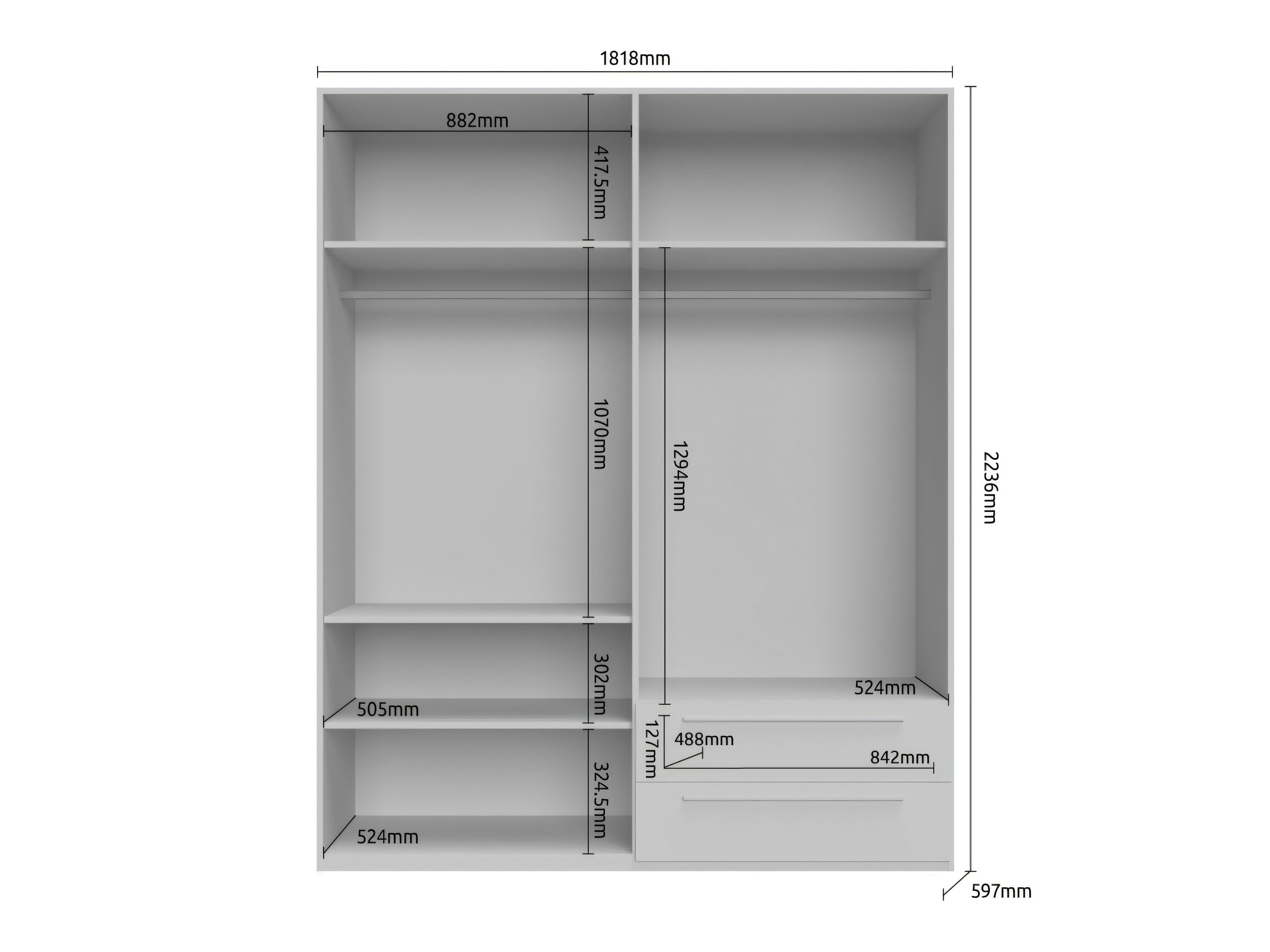 Dulap Tetalo 162 (Alb)