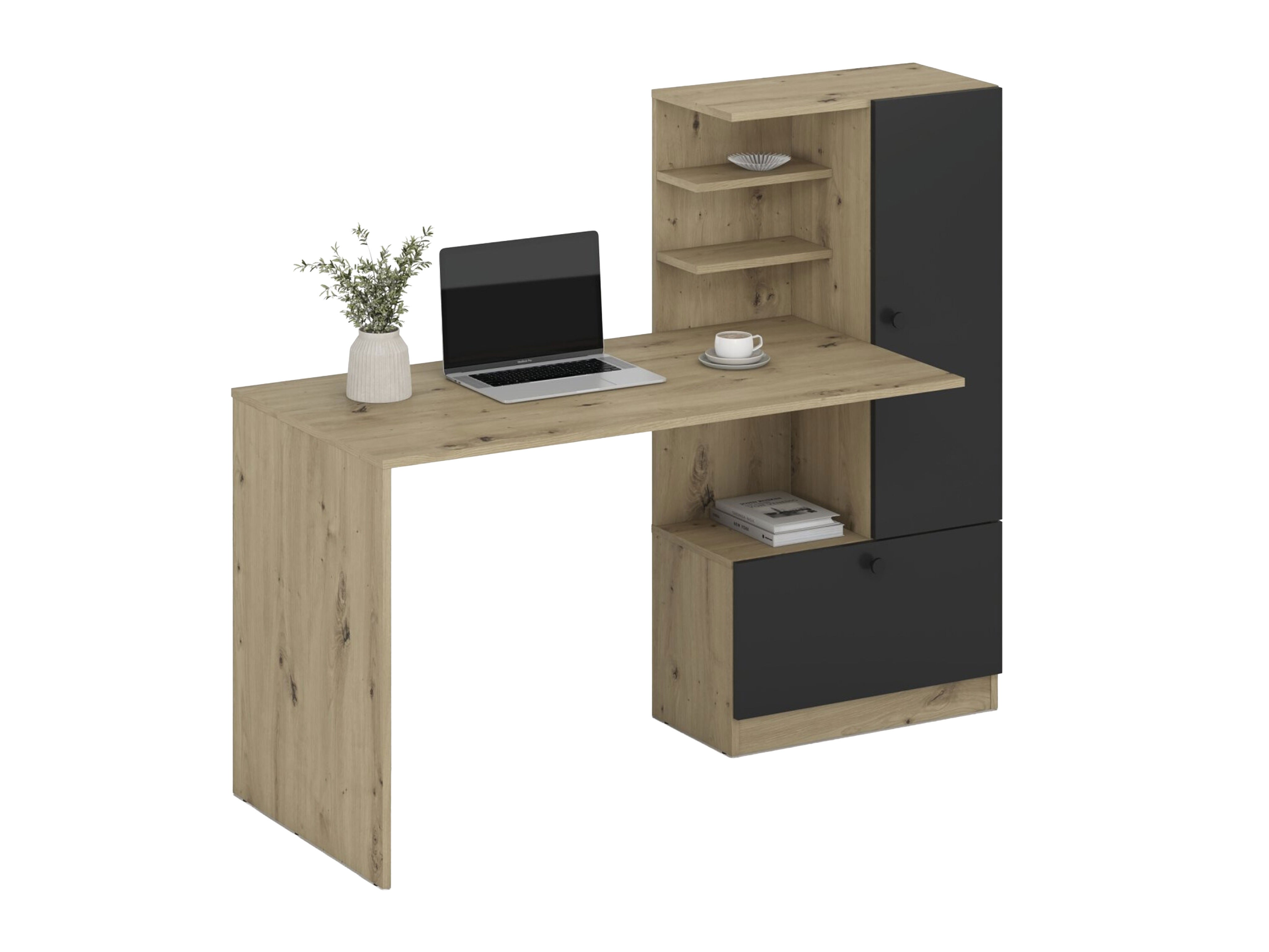 Birou Houston 2148 (Negru + Stejar artizan)