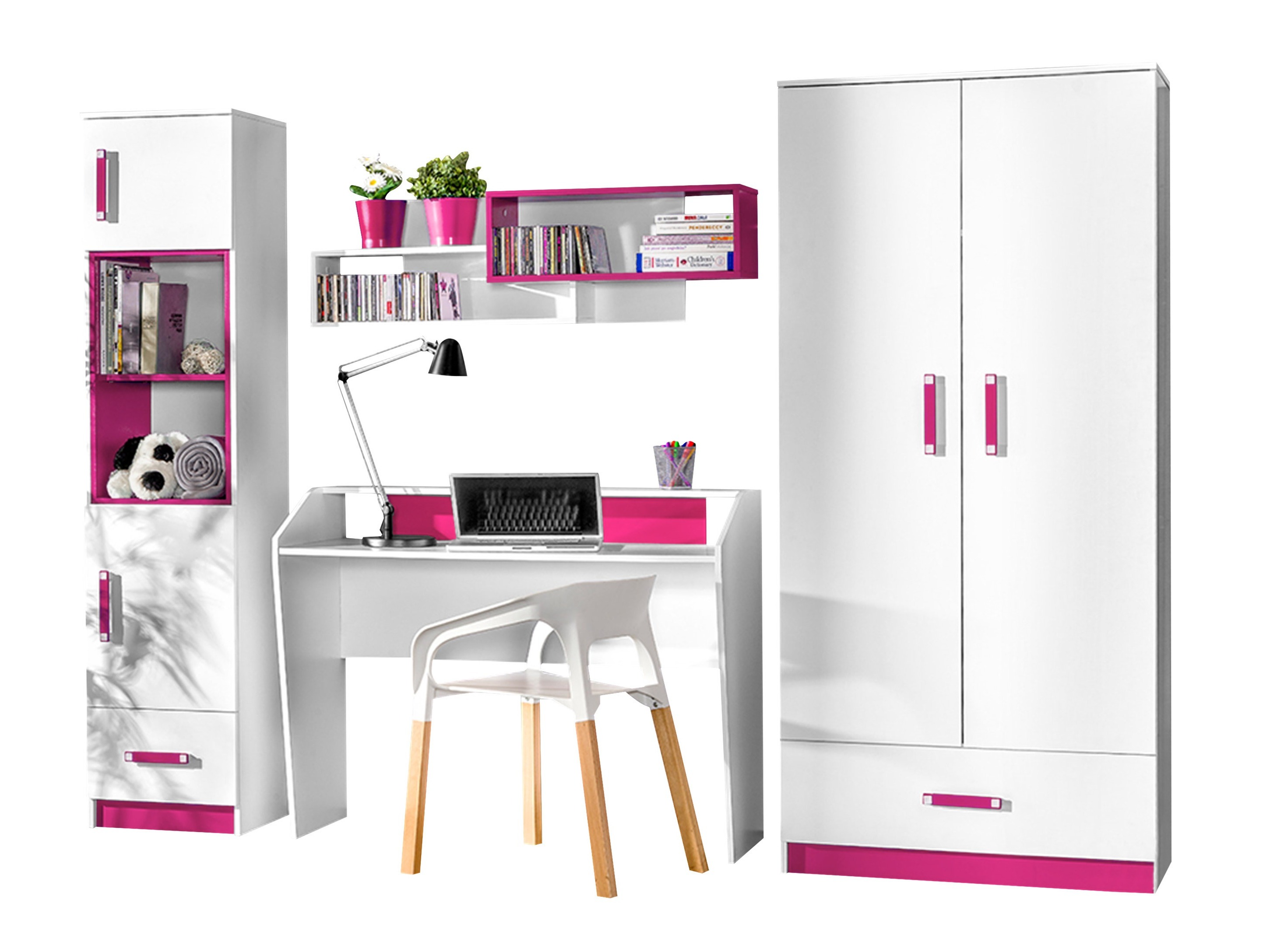 Set de camera copii Sorviru 106 (Alb + Roze)