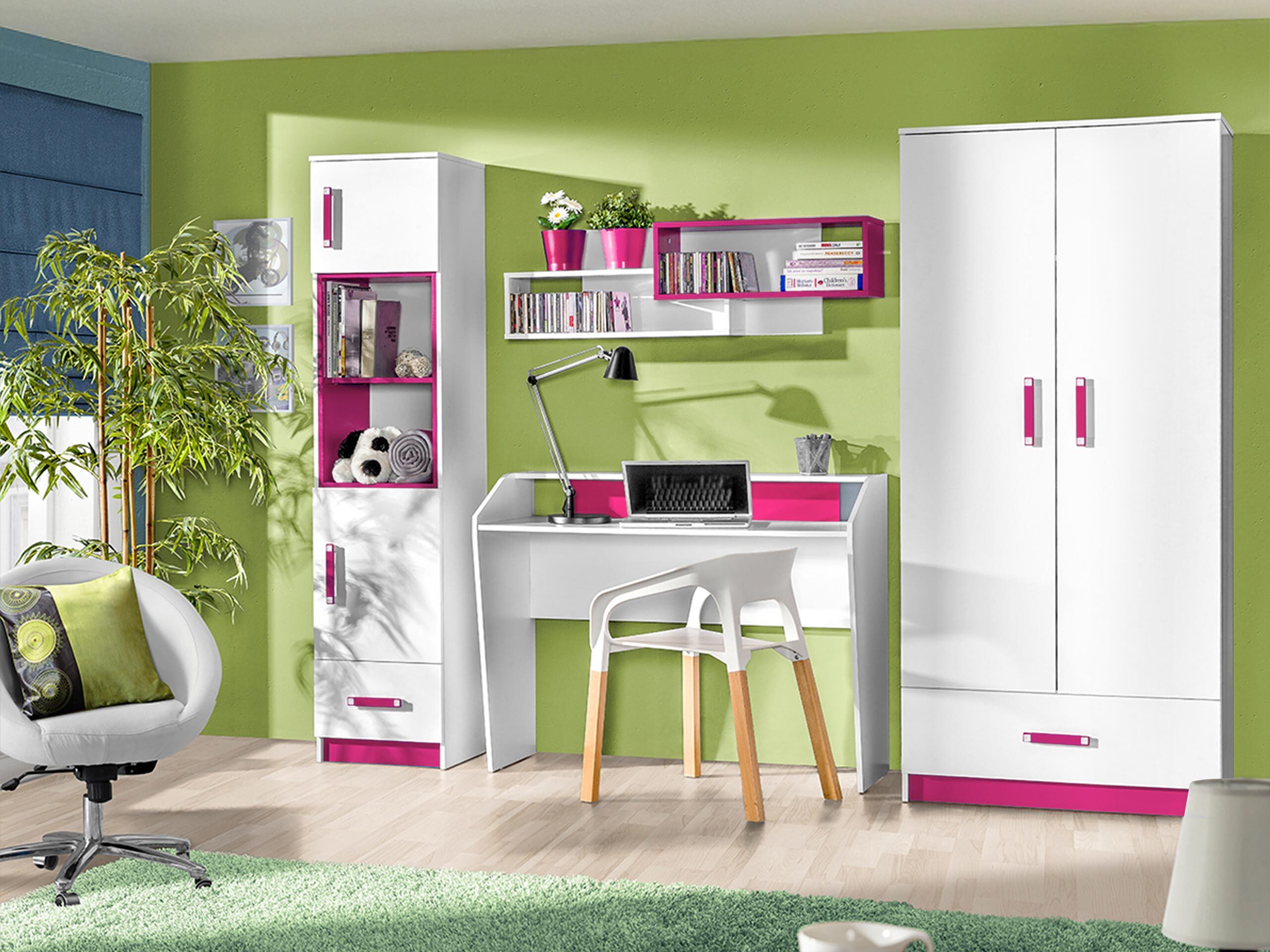 Set pentru camera copiilor Sorviru 106 (Alb + Roze)