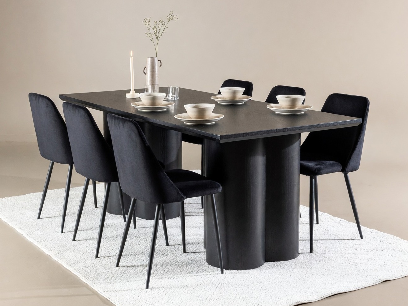 Set de mese Dallas 5182 (Negru)