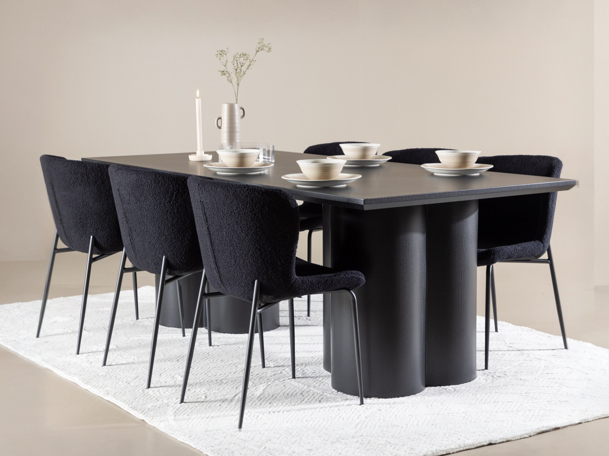 Set de mese Dallas 5343 (Negru)