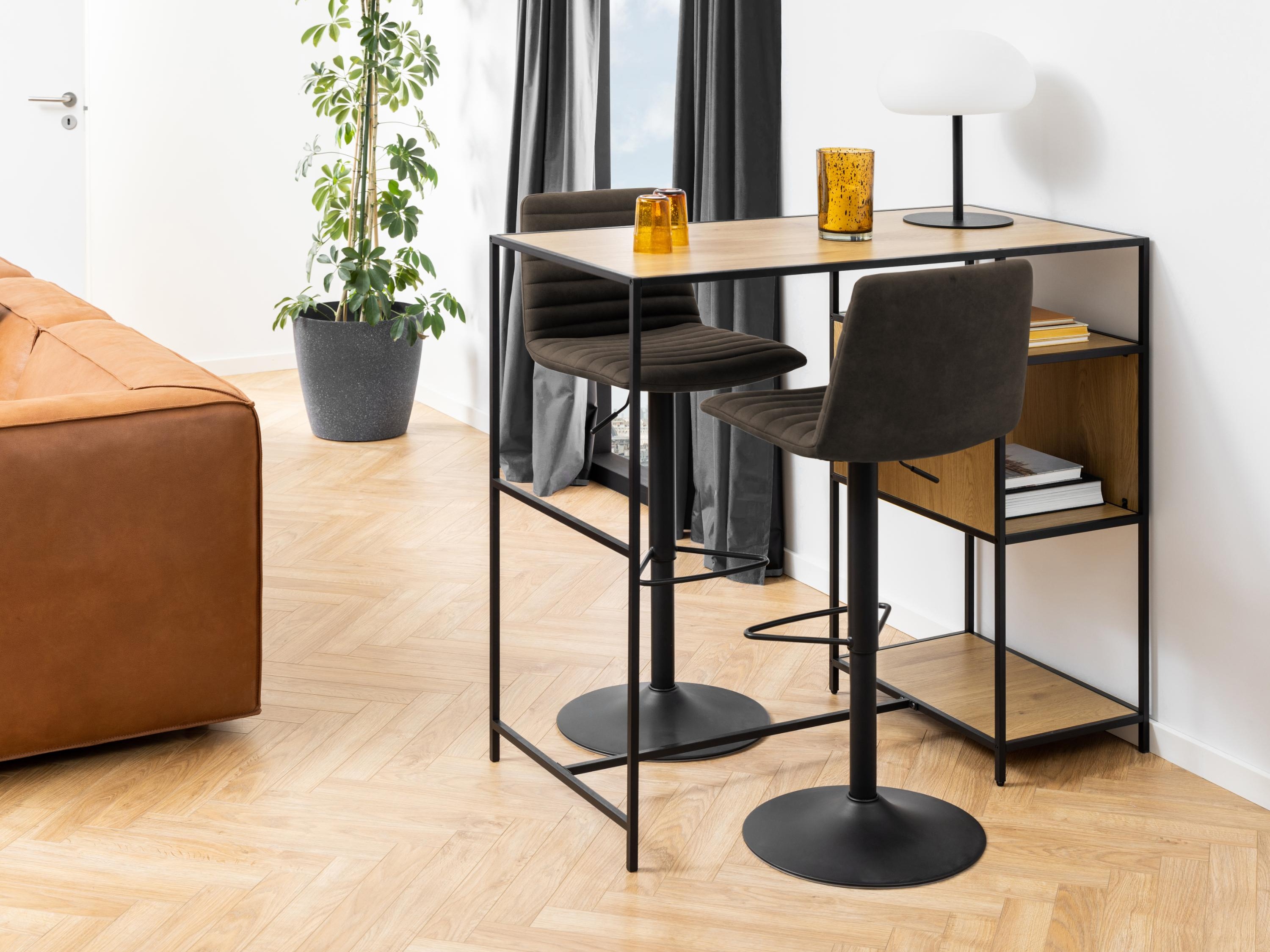 Scaun de bar Norsica 501 (Antracit + Negru)