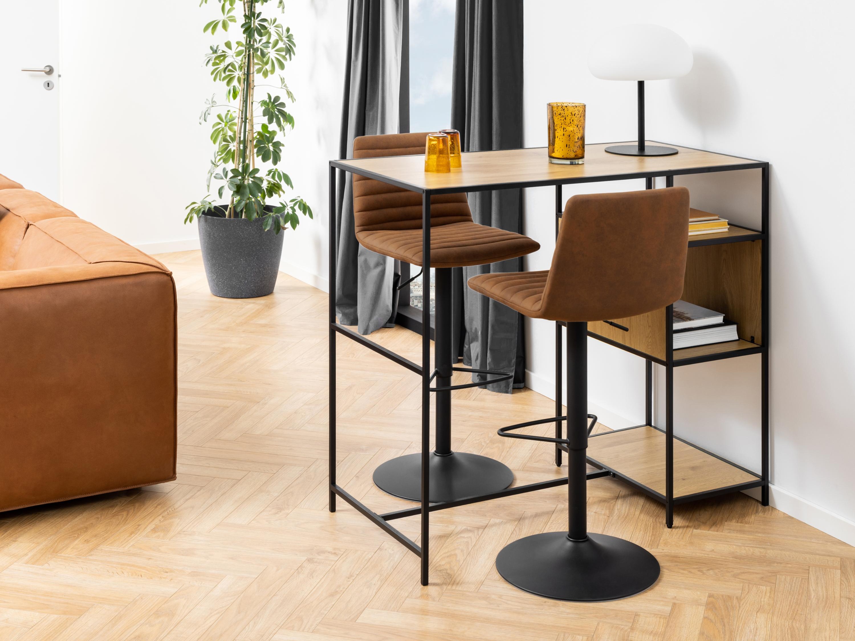 Scaun de bar Norsica 501 (Maro + Negru)