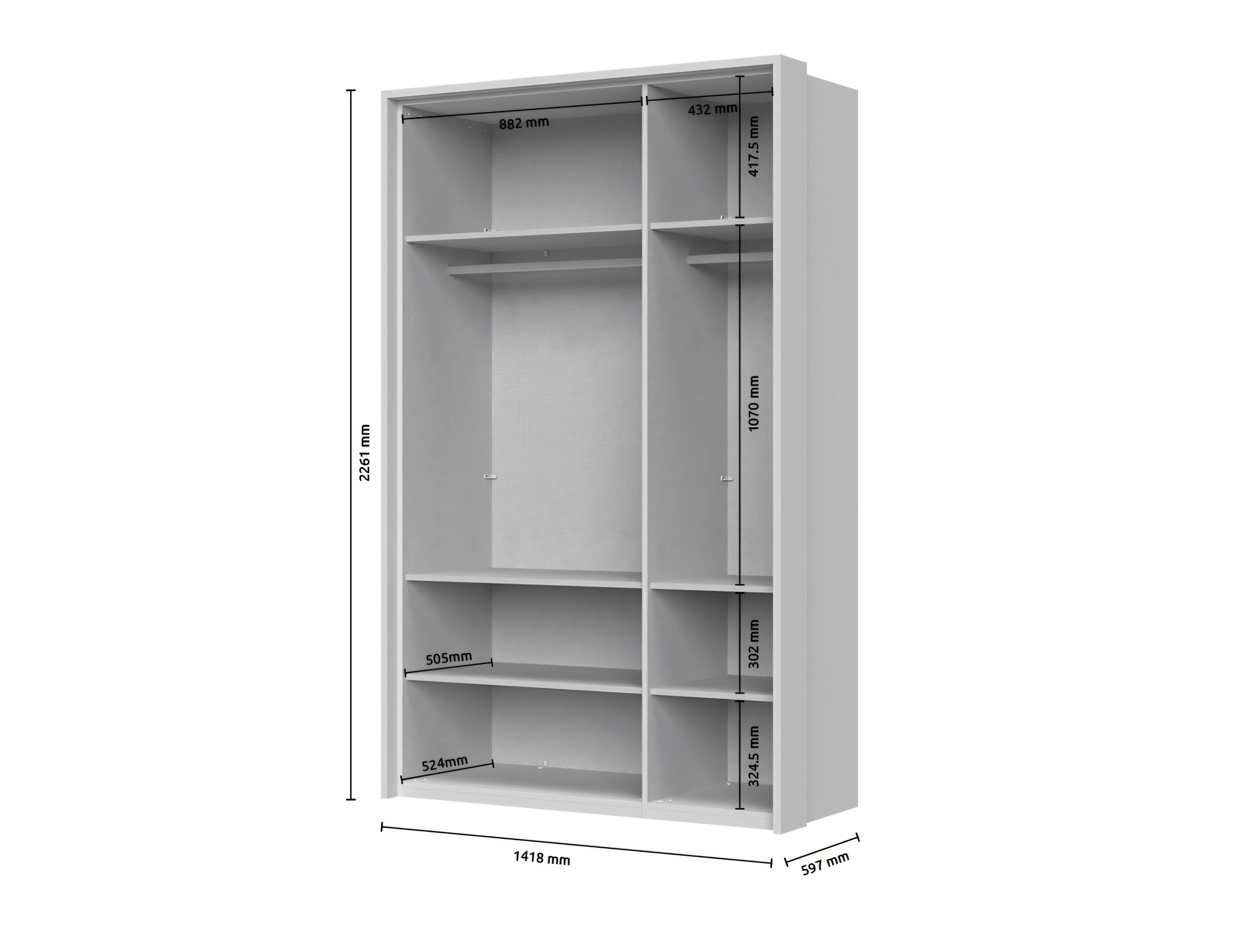 Dulap Tetalo 205 (Alb)